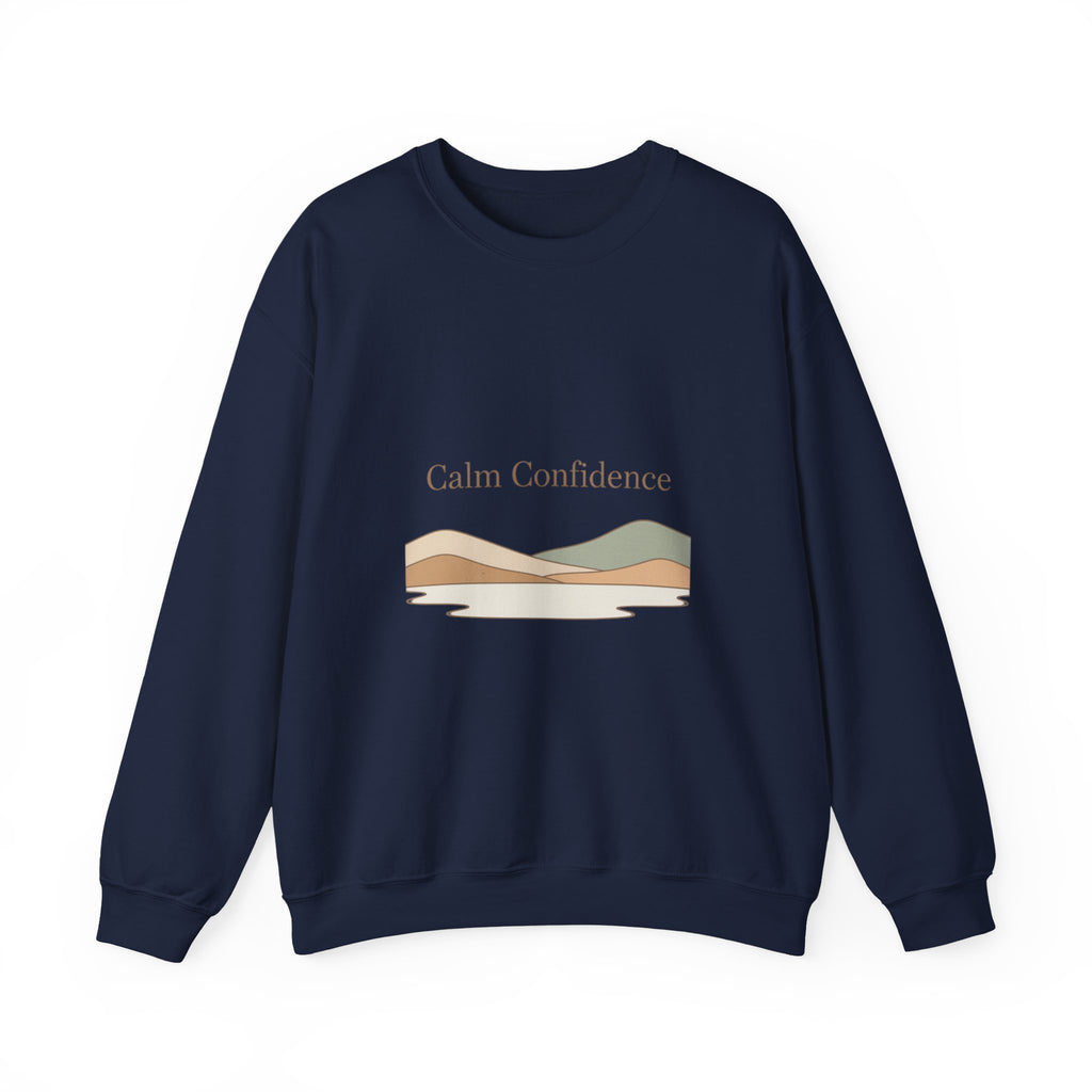 Calm Confidence minimalist landscape Crewneck Sweatshirt | quiet luxury, neutral minimalist