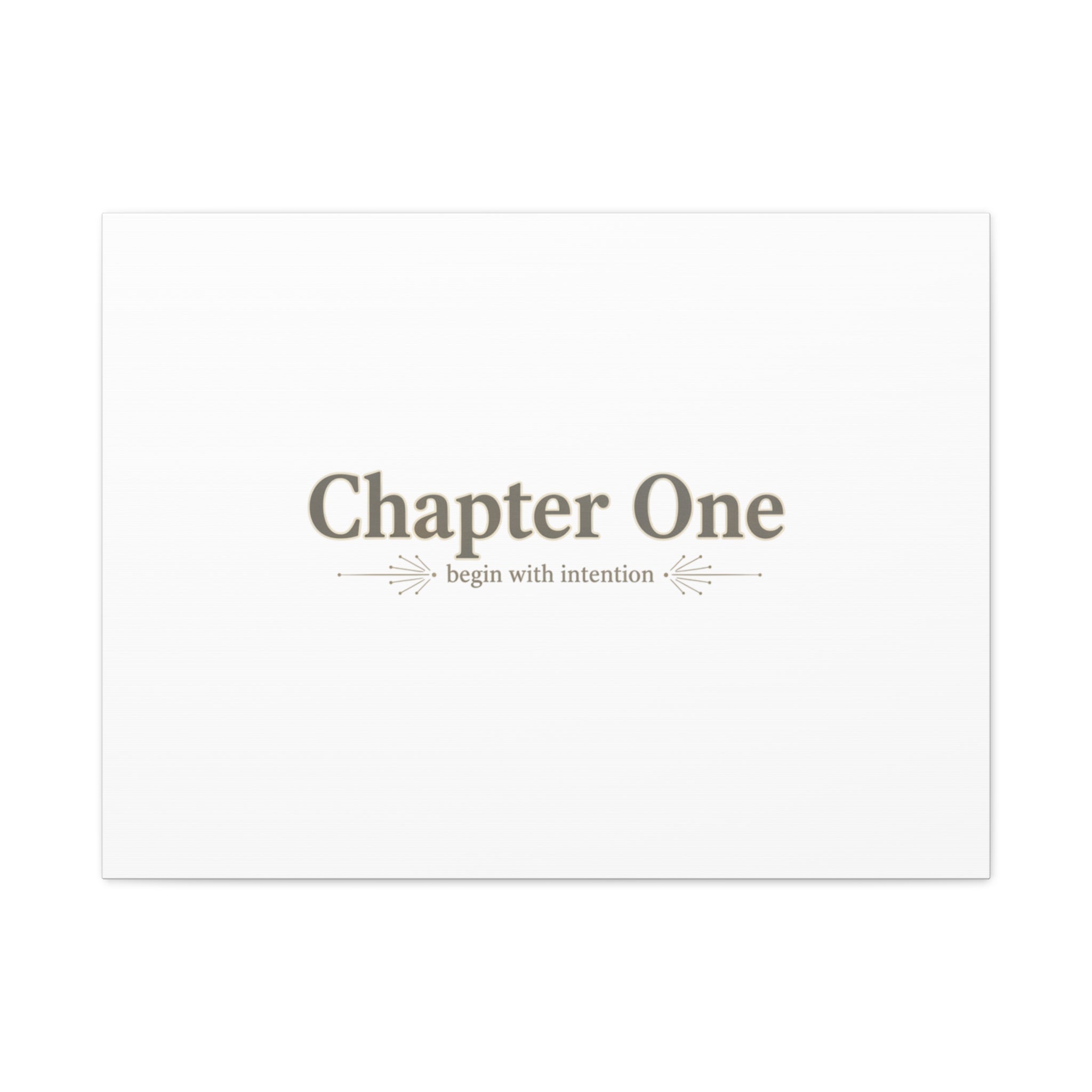 Chapter One Typography Canvas - Retro Serif Literary Aesthetic - Bookish and typography - Minimal Text canvas