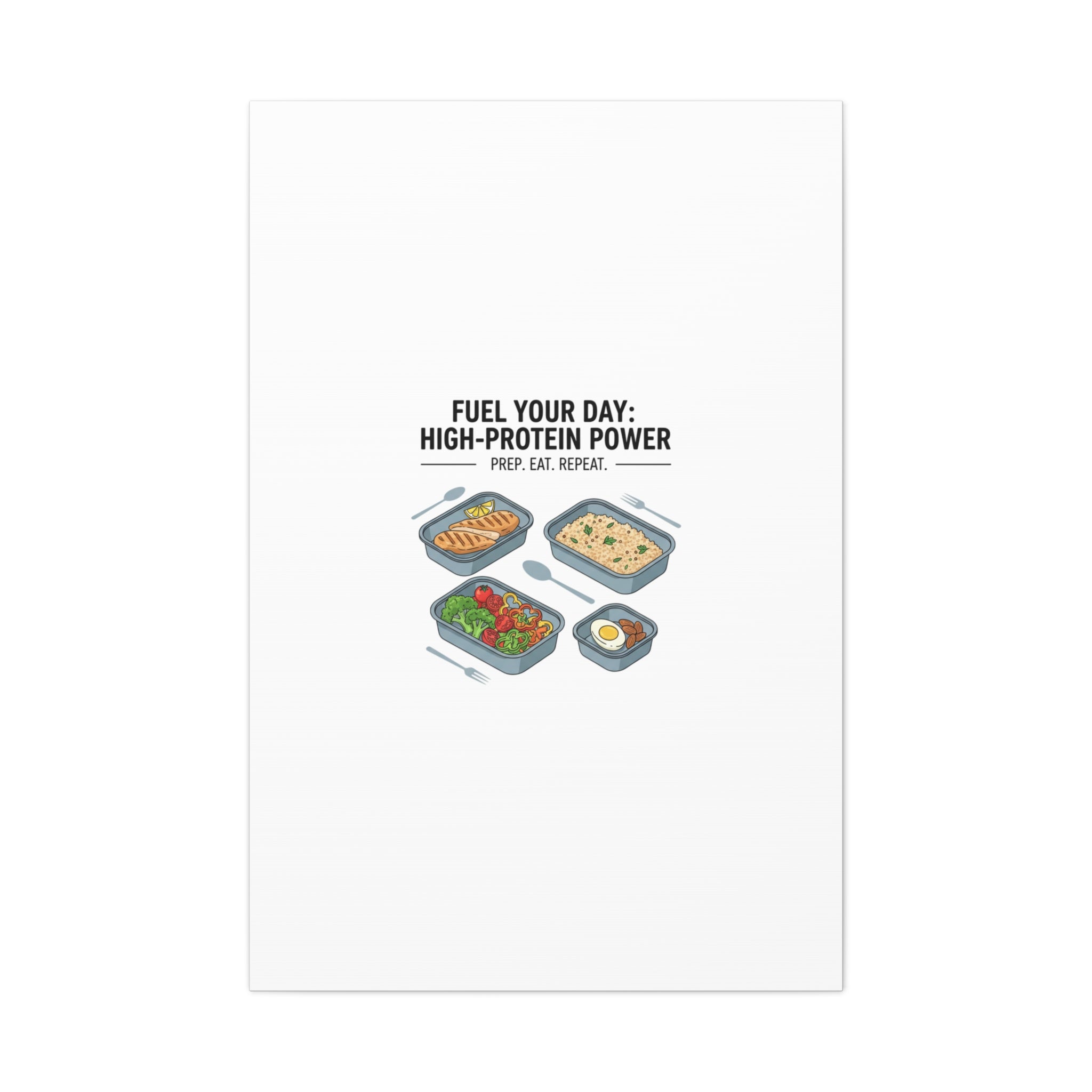 High-Protein Meal Prep Canvas | Fitness Food, Macro Icons
