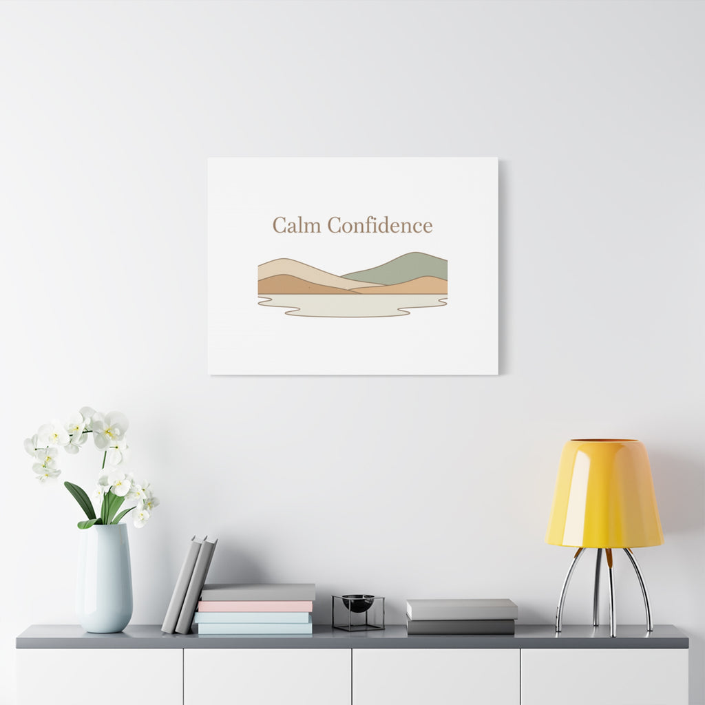Calm Confidence minimalist landscape Canvas | quiet luxury, neutral minimalist