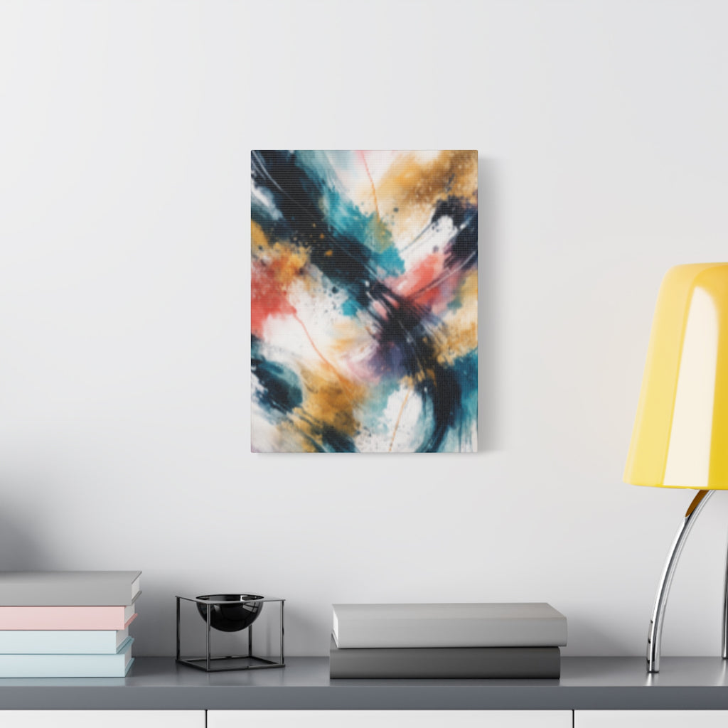Abstract Color Splash Matte Canvas Print - Vibrant Modern Wall Art - Bedroom decor canvas