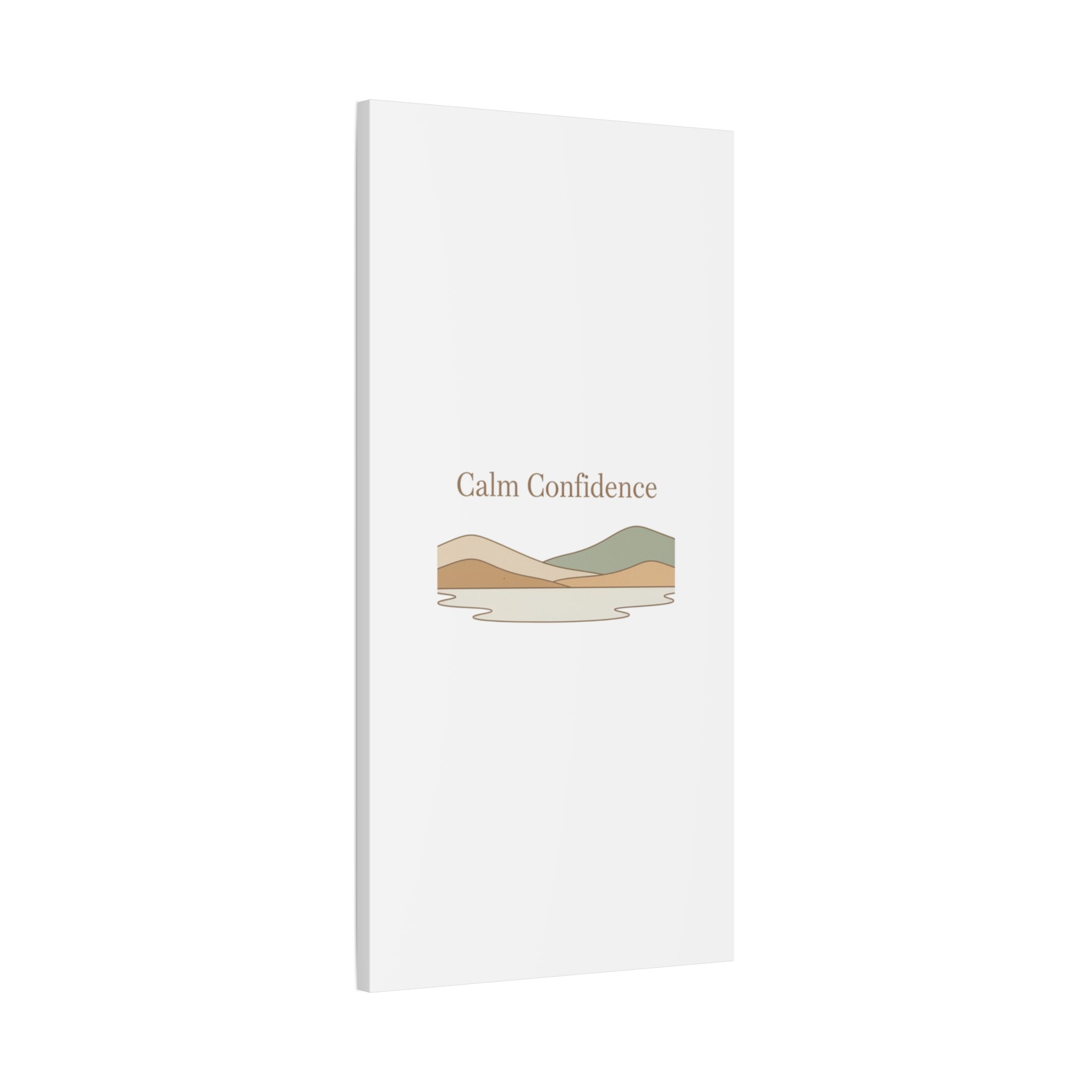 Calm Confidence minimalist landscape Canvas | quiet luxury, neutral minimalist