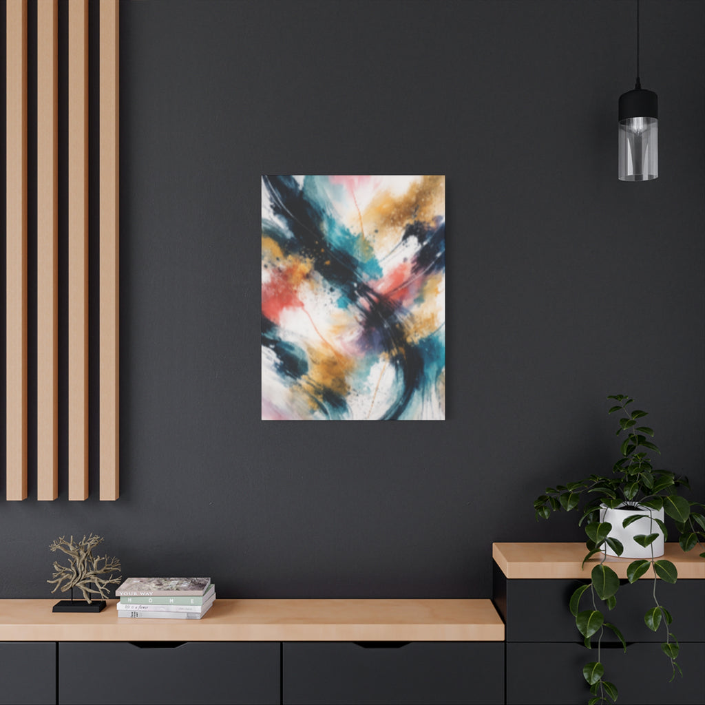 Abstract Color Splash Matte Canvas Print - Vibrant Modern Wall Art - Bedroom decor canvas