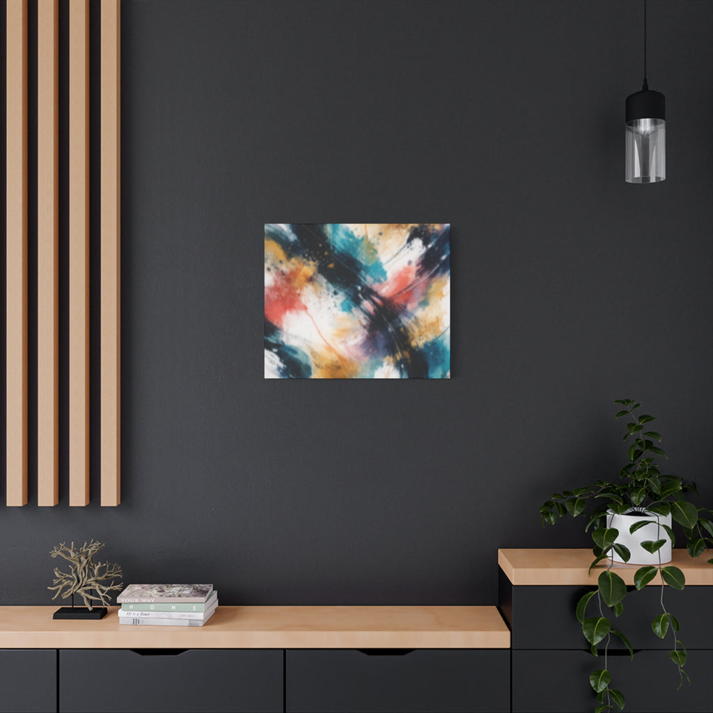 Abstract Color Splash Matte Canvas Print - Vibrant Modern Wall Art - Bedroom decor canvas