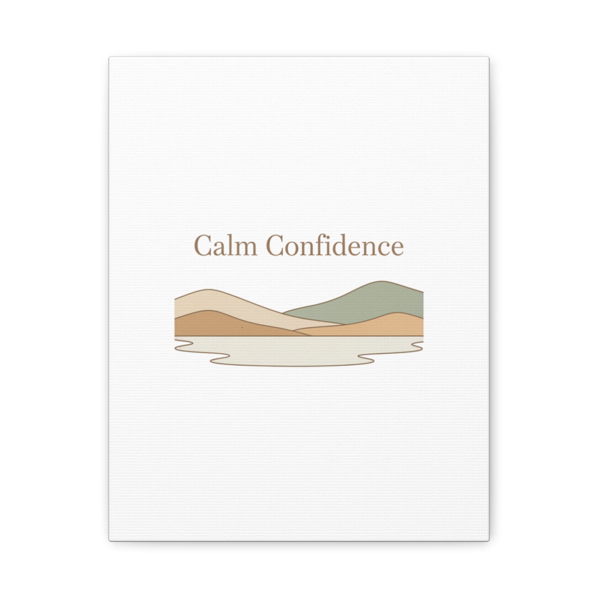 Calm Confidence minimalist landscape Canvas | quiet luxury, neutral minimalist