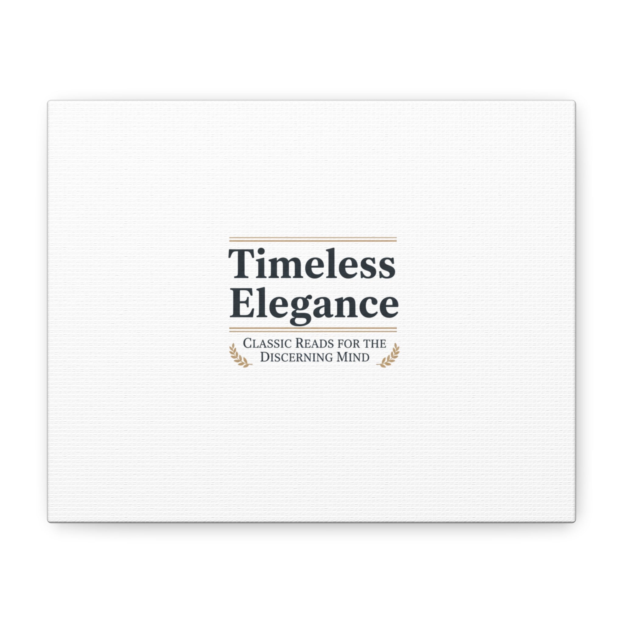 Timeless Elegance Canvas - Retro Serif Typography - Literary Aesthetic Luxury Canvas