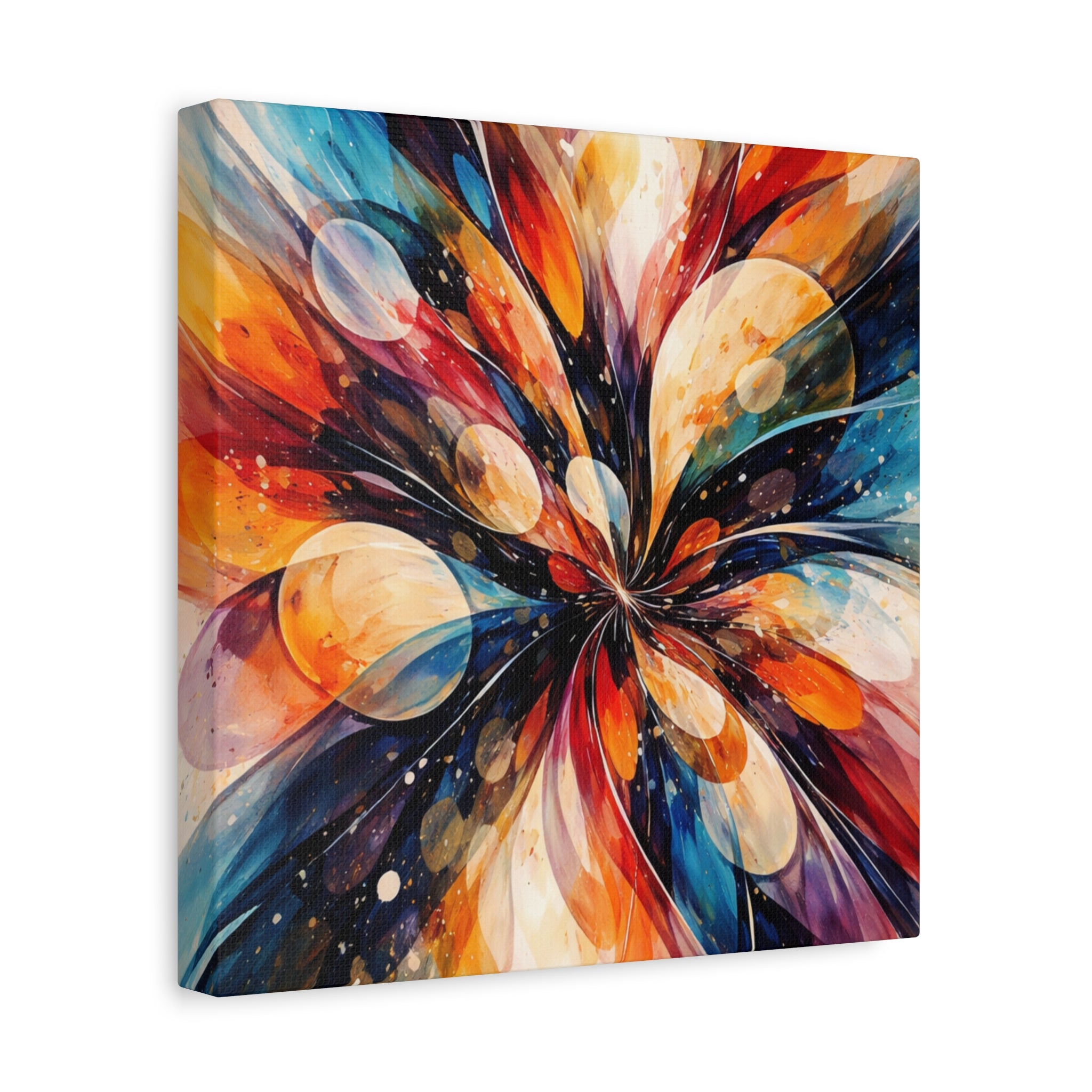 Colorful Abstract Wall Art Canvas – Modern Vibrant Home Decor Painting - Matte Canvas Stretched, 1.25"