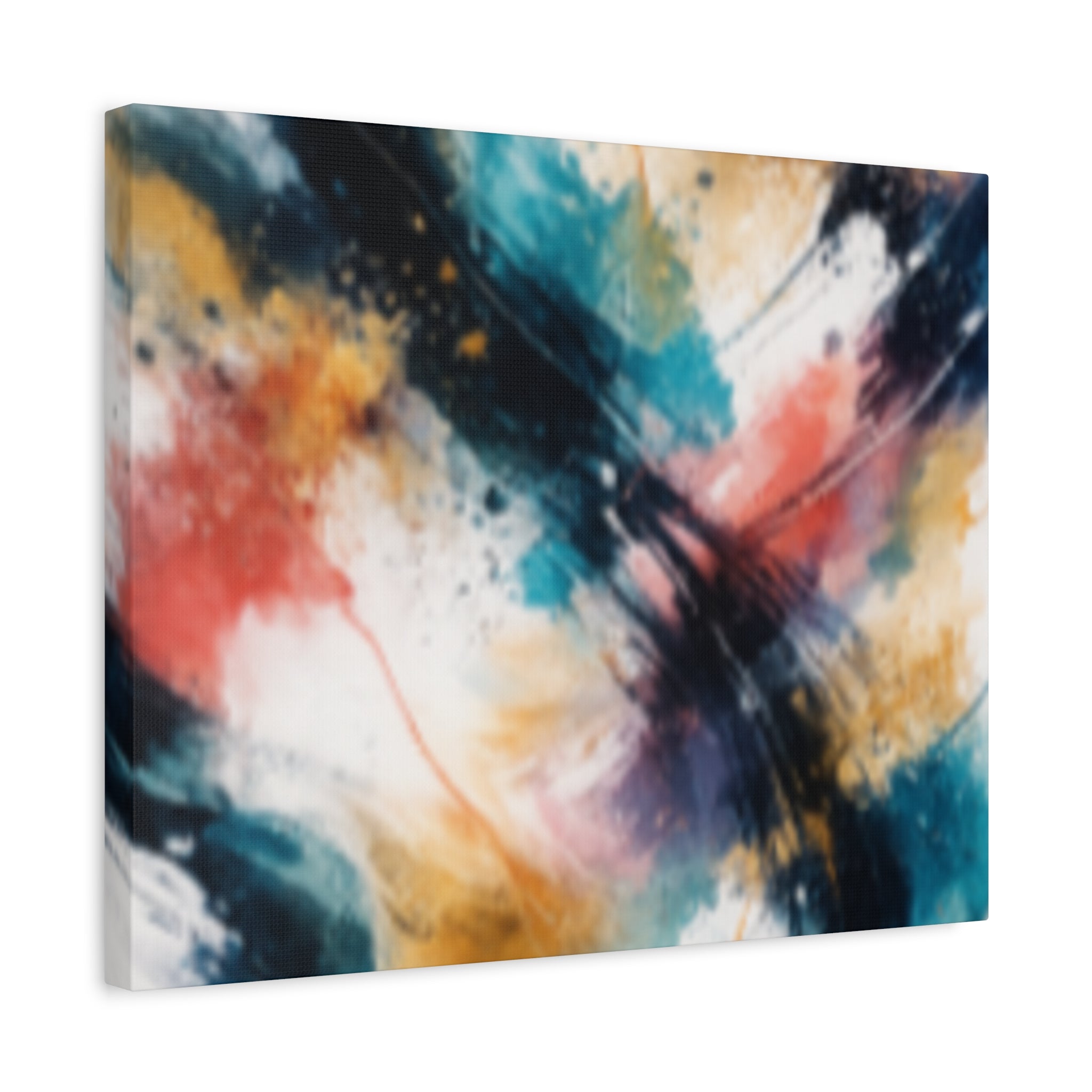 Abstract Color Splash Matte Canvas Print - Vibrant Modern Wall Art - Bedroom decor canvas