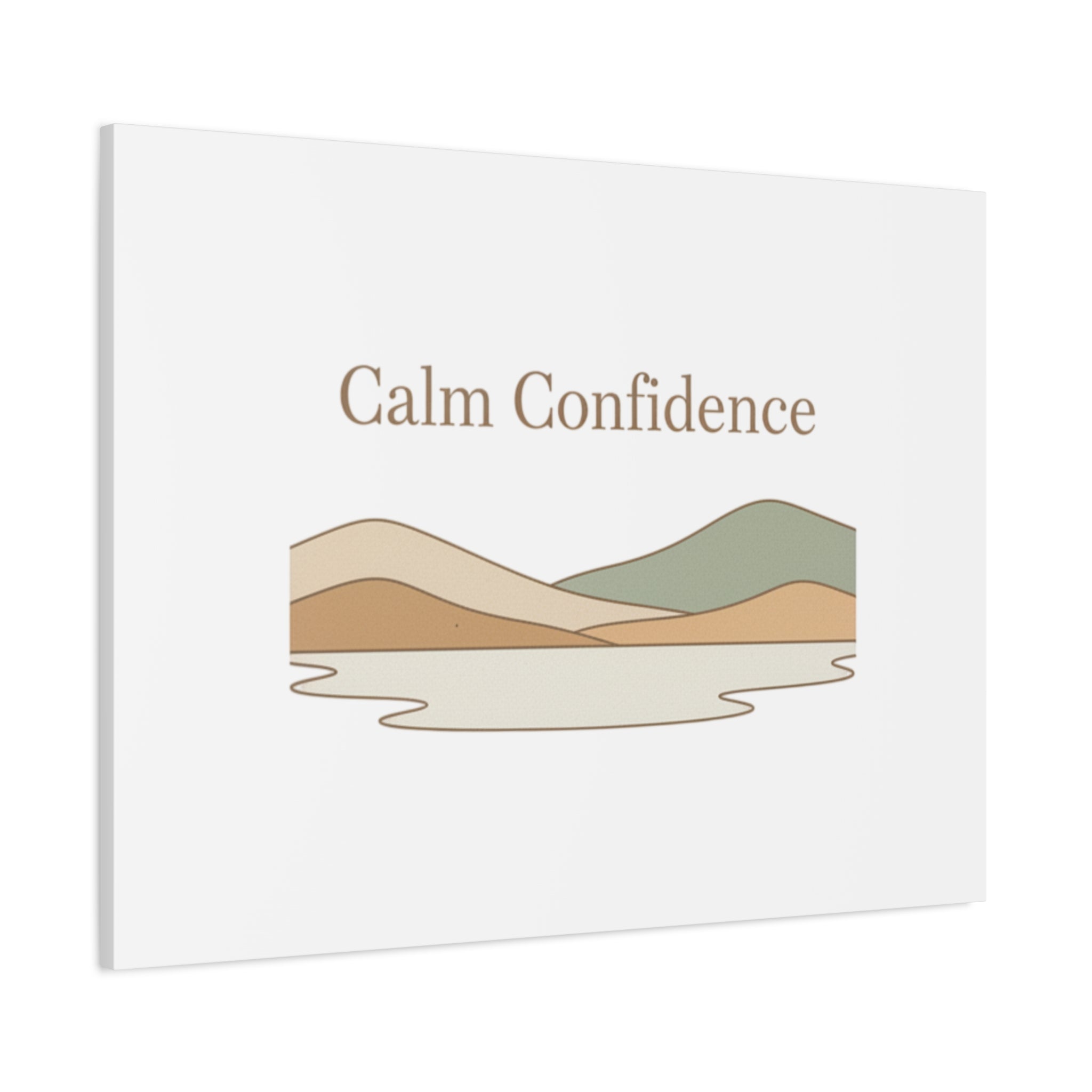 Calm Confidence minimalist landscape Canvas | quiet luxury, neutral minimalist