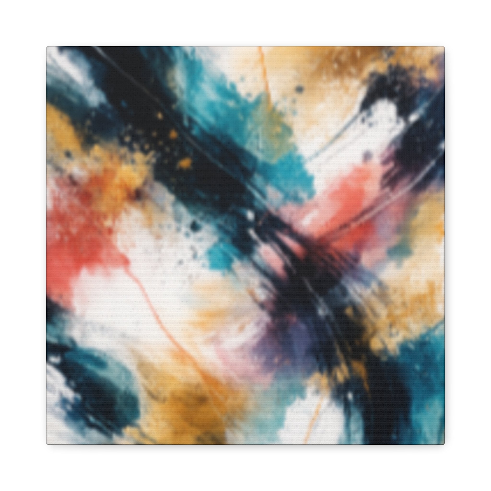 Abstract Color Splash Matte Canvas Print - Vibrant Modern Wall Art - Bedroom decor canvas