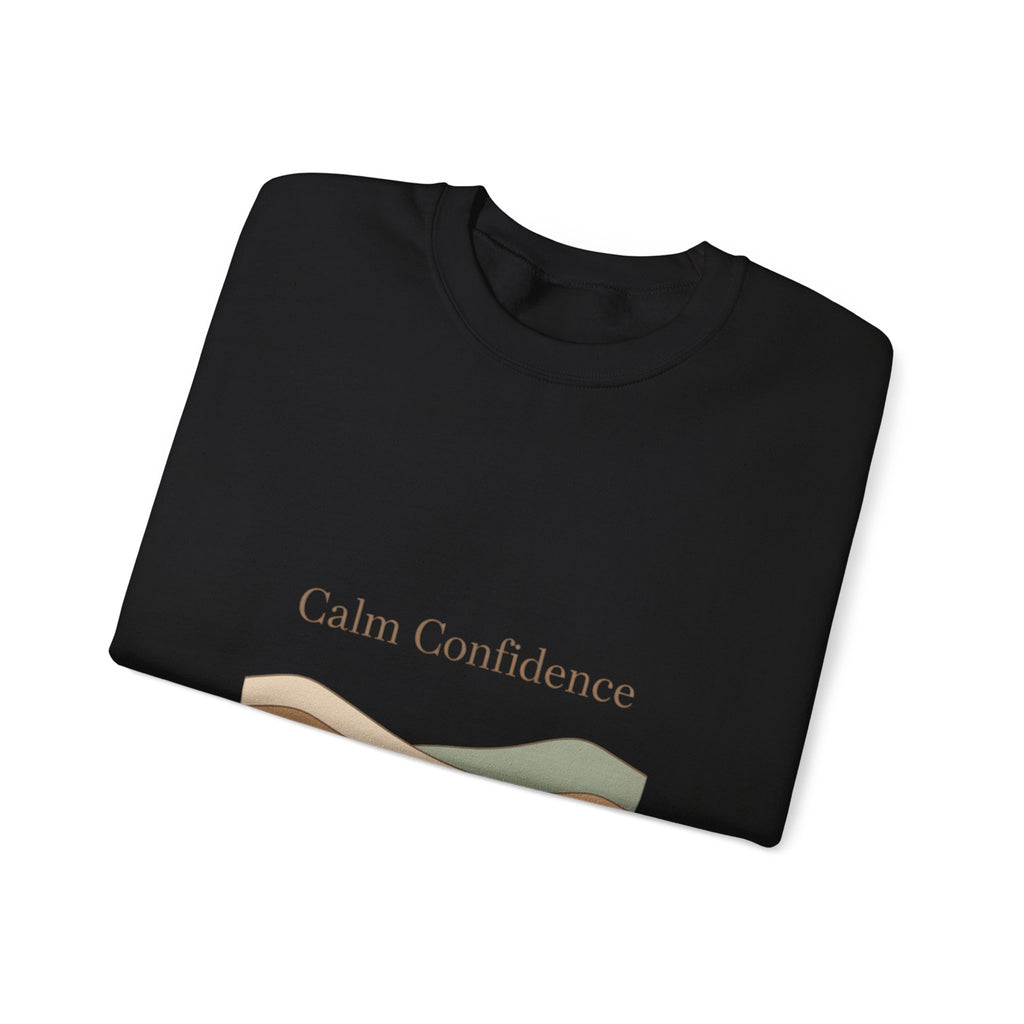 Calm Confidence minimalist landscape Crewneck Sweatshirt | quiet luxury, neutral minimalist