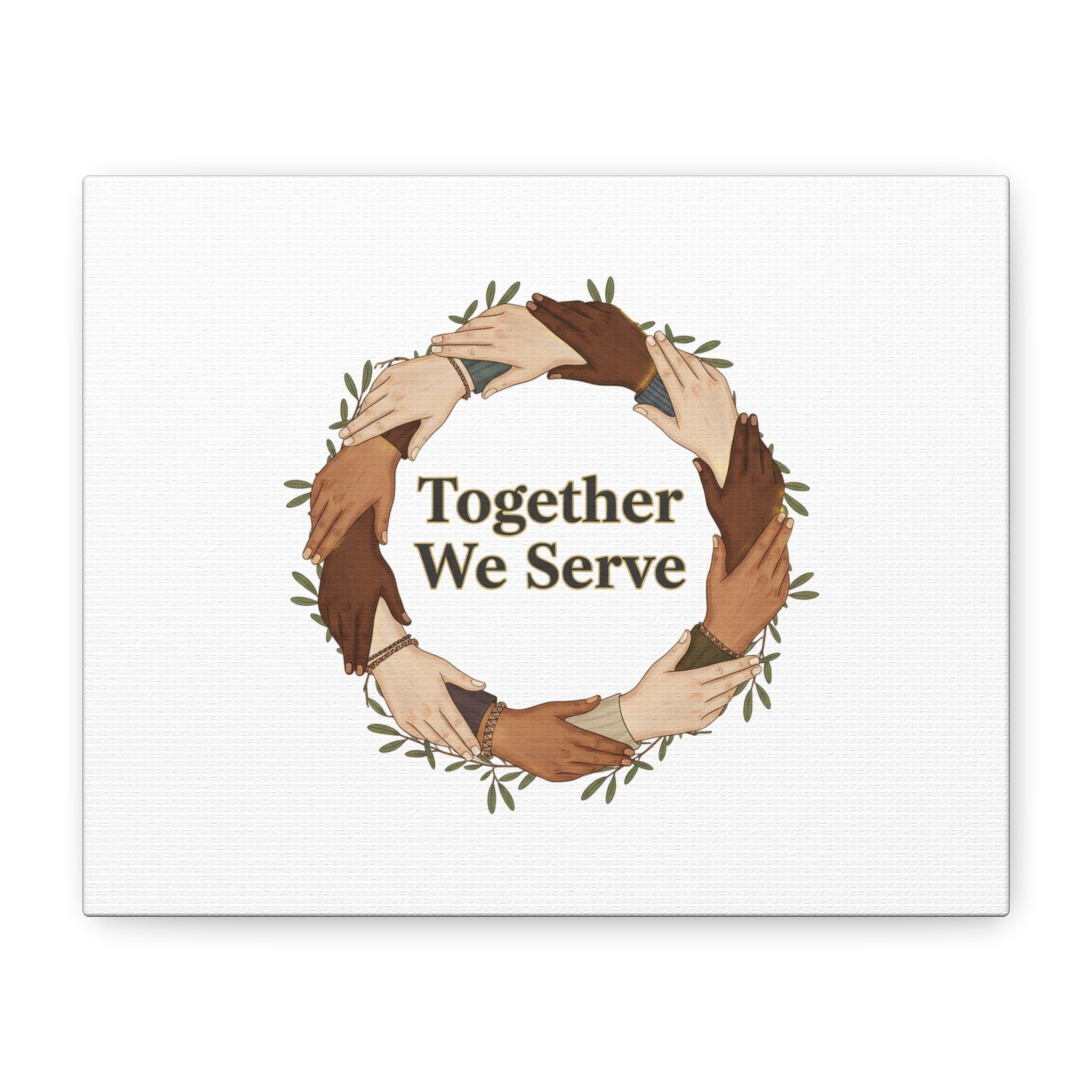 Together We Serve Canvas -  MLK Day of Service - unity poster - Community volunteer Canvas