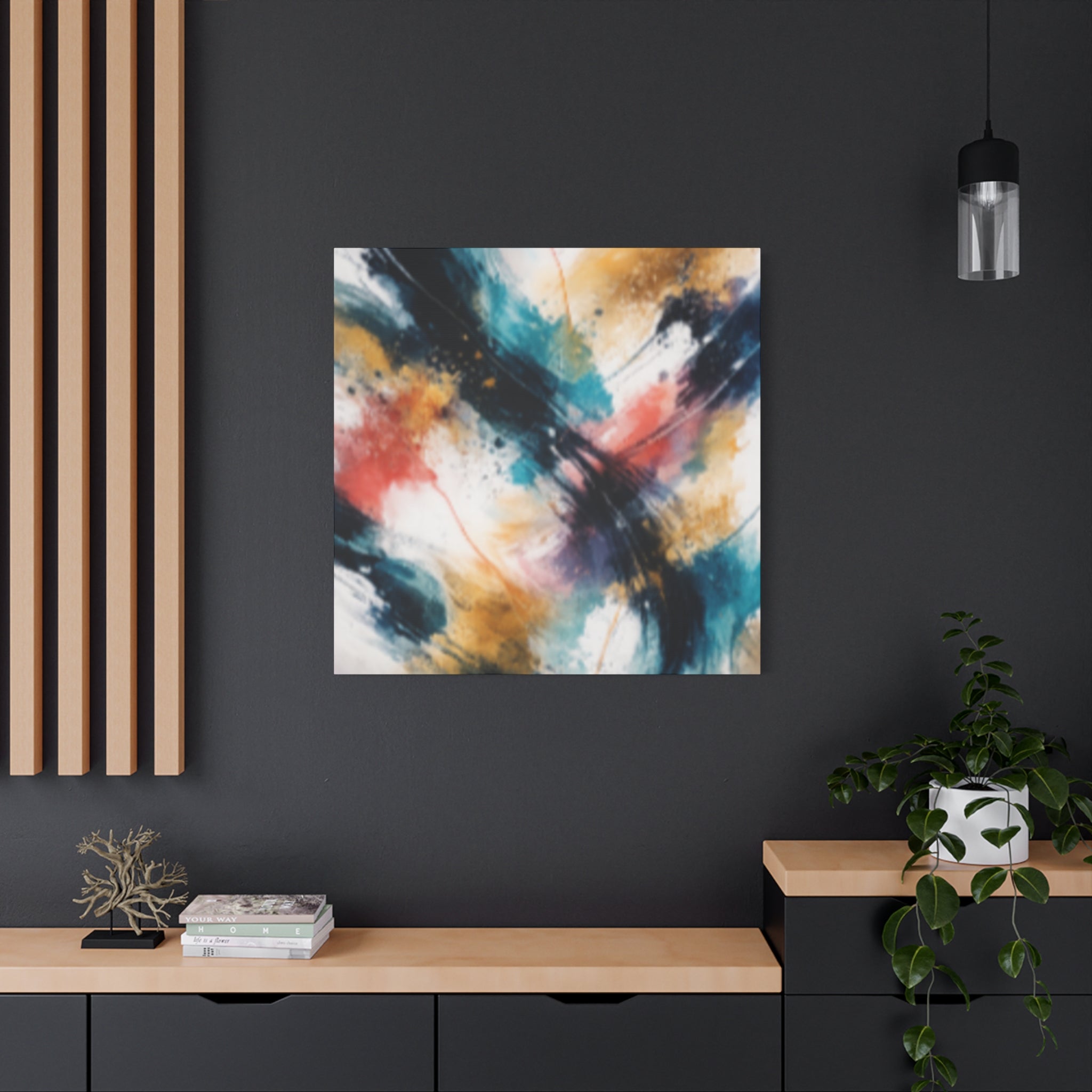 Abstract Color Splash Matte Canvas Print - Vibrant Modern Wall Art - Bedroom decor canvas