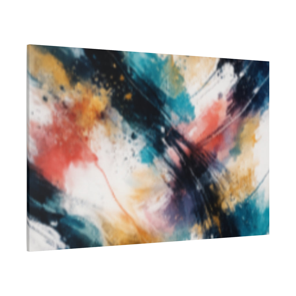 Abstract Color Splash Matte Canvas Print - Vibrant Modern Wall Art - Bedroom decor canvas