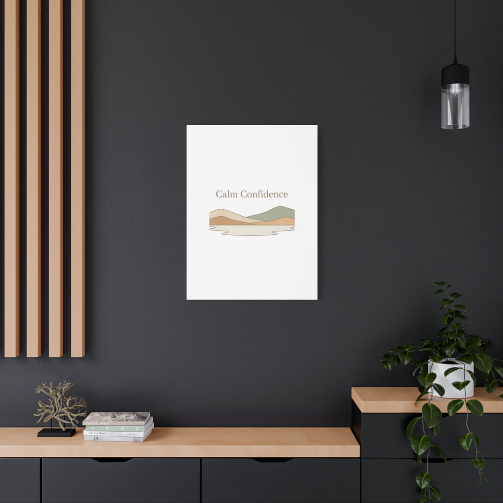 Calm Confidence minimalist landscape Canvas | quiet luxury, neutral minimalist