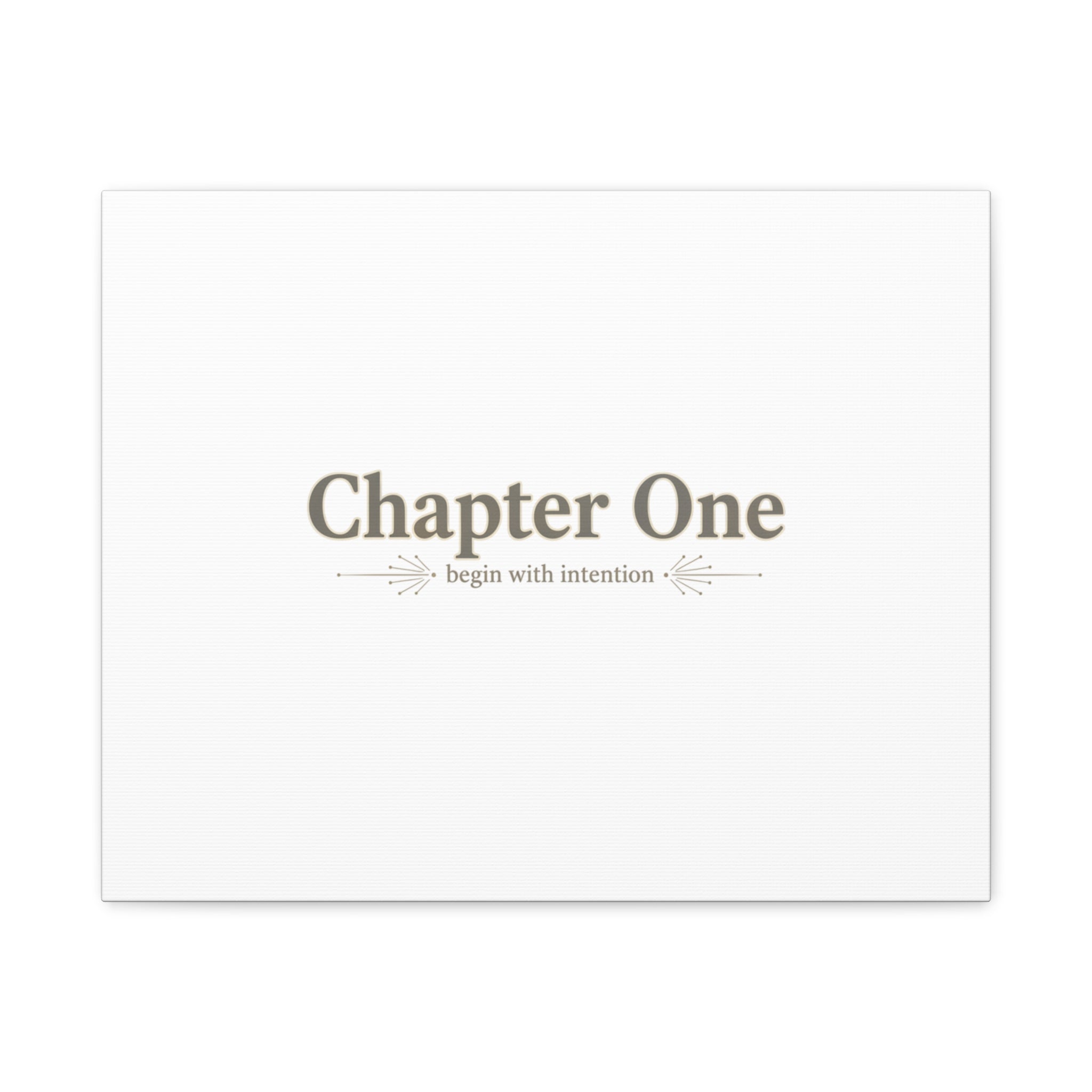 Chapter One Typography Canvas - Retro Serif Literary Aesthetic - Bookish and typography - Minimal Text canvas