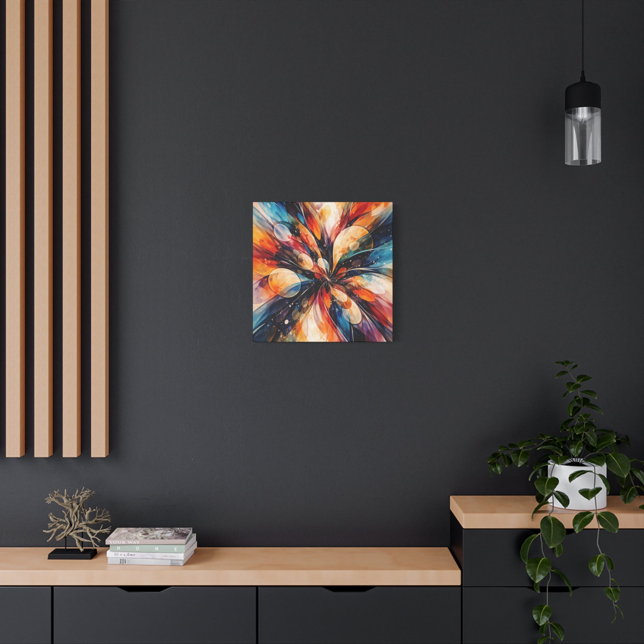Colorful Abstract Wall Art Canvas – Modern Vibrant Home Decor Painting - Matte Canvas Stretched, 1.25"