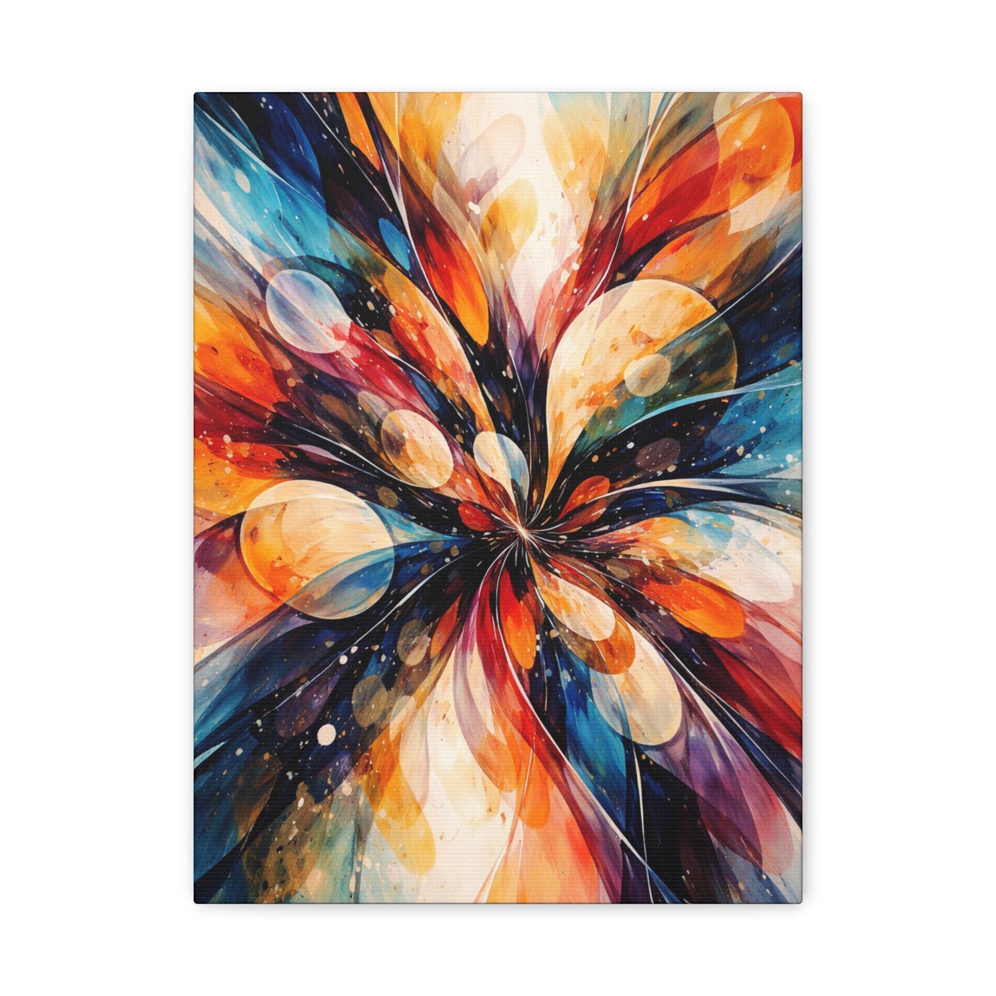 Colorful Abstract Wall Art Canvas – Modern Vibrant Home Decor Painting - Matte Canvas Stretched, 1.25"