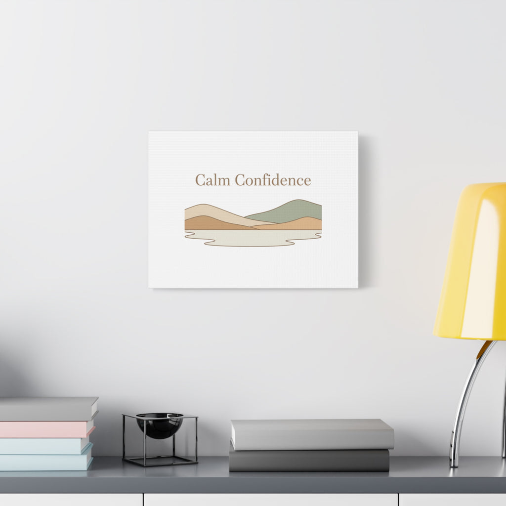 Calm Confidence minimalist landscape Canvas | quiet luxury, neutral minimalist