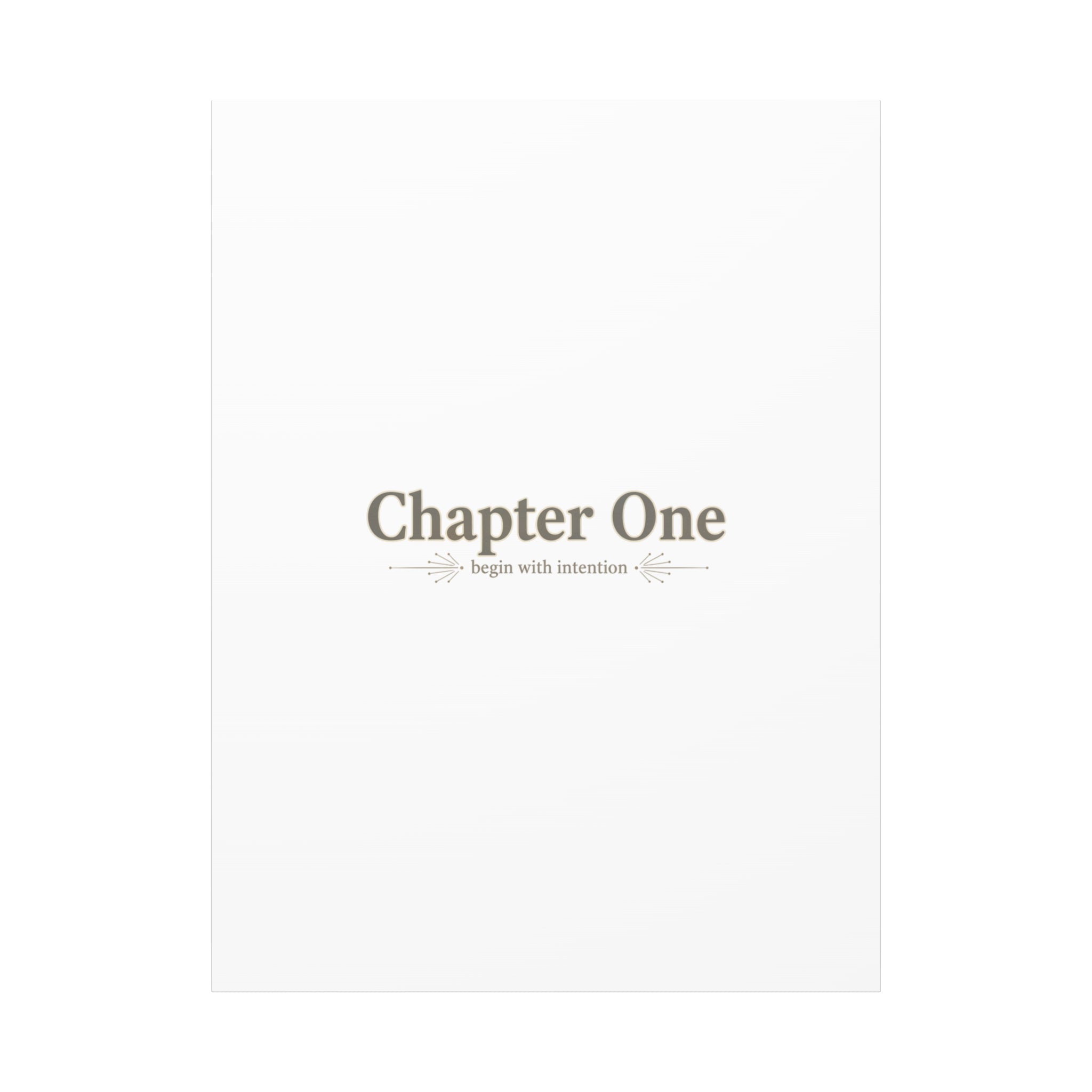 Chapter One Typography Canvas - Retro Serif Literary Aesthetic - Bookish and typography - Minimal Text canvas