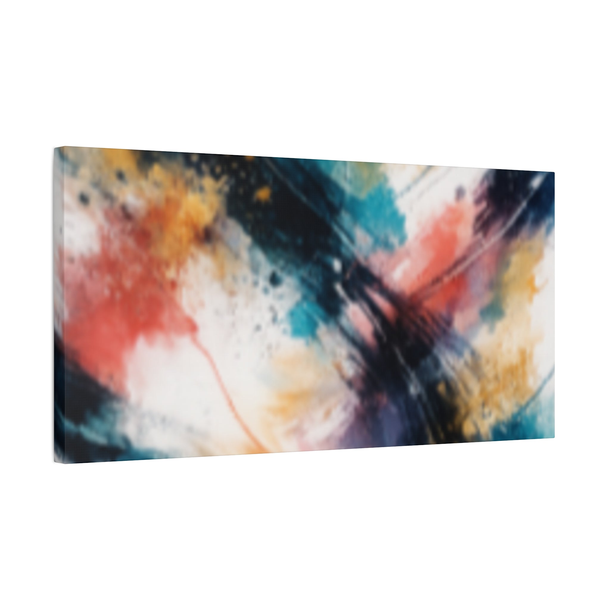Abstract Color Splash Matte Canvas Print - Vibrant Modern Wall Art - Bedroom decor canvas