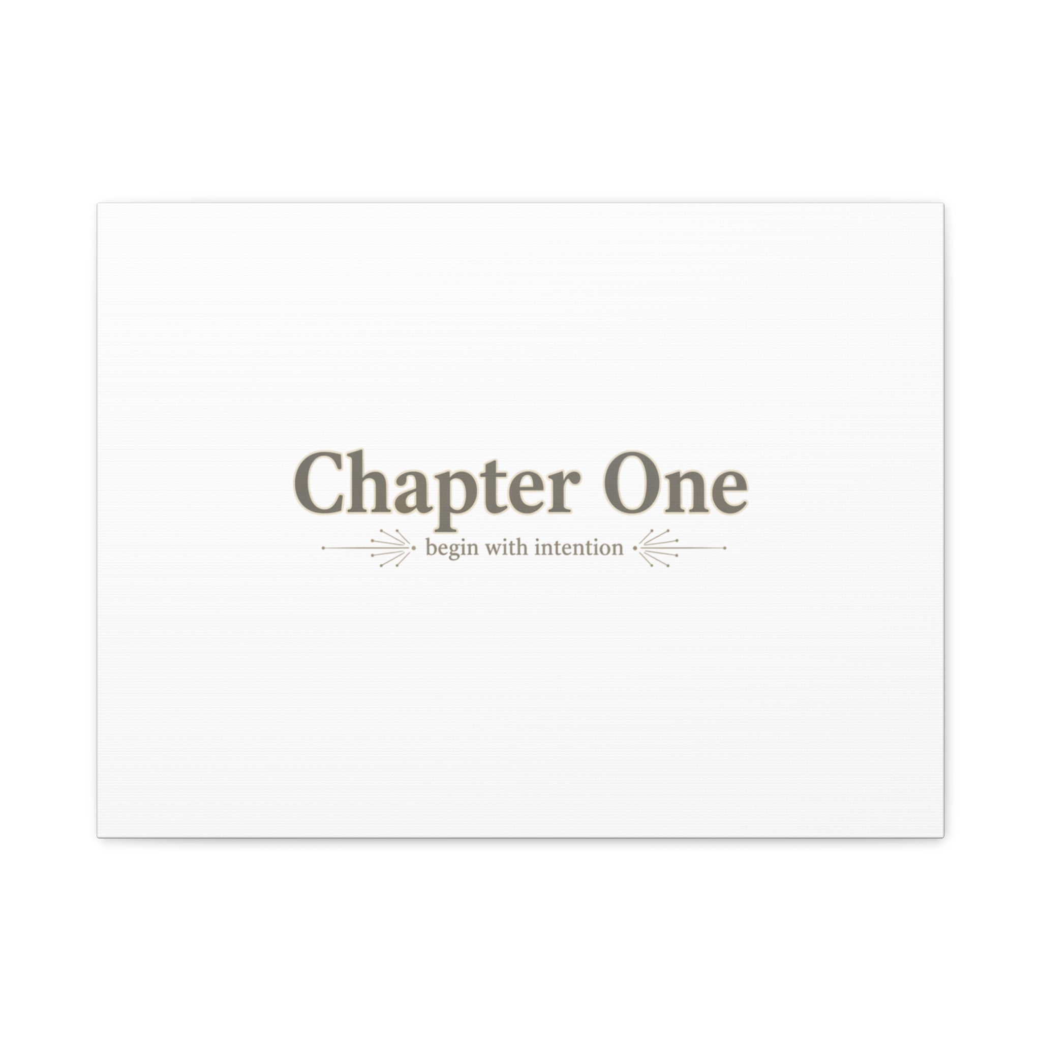 Chapter One Typography Canvas - Retro Serif Literary Aesthetic - Bookish and typography - Minimal Text canvas