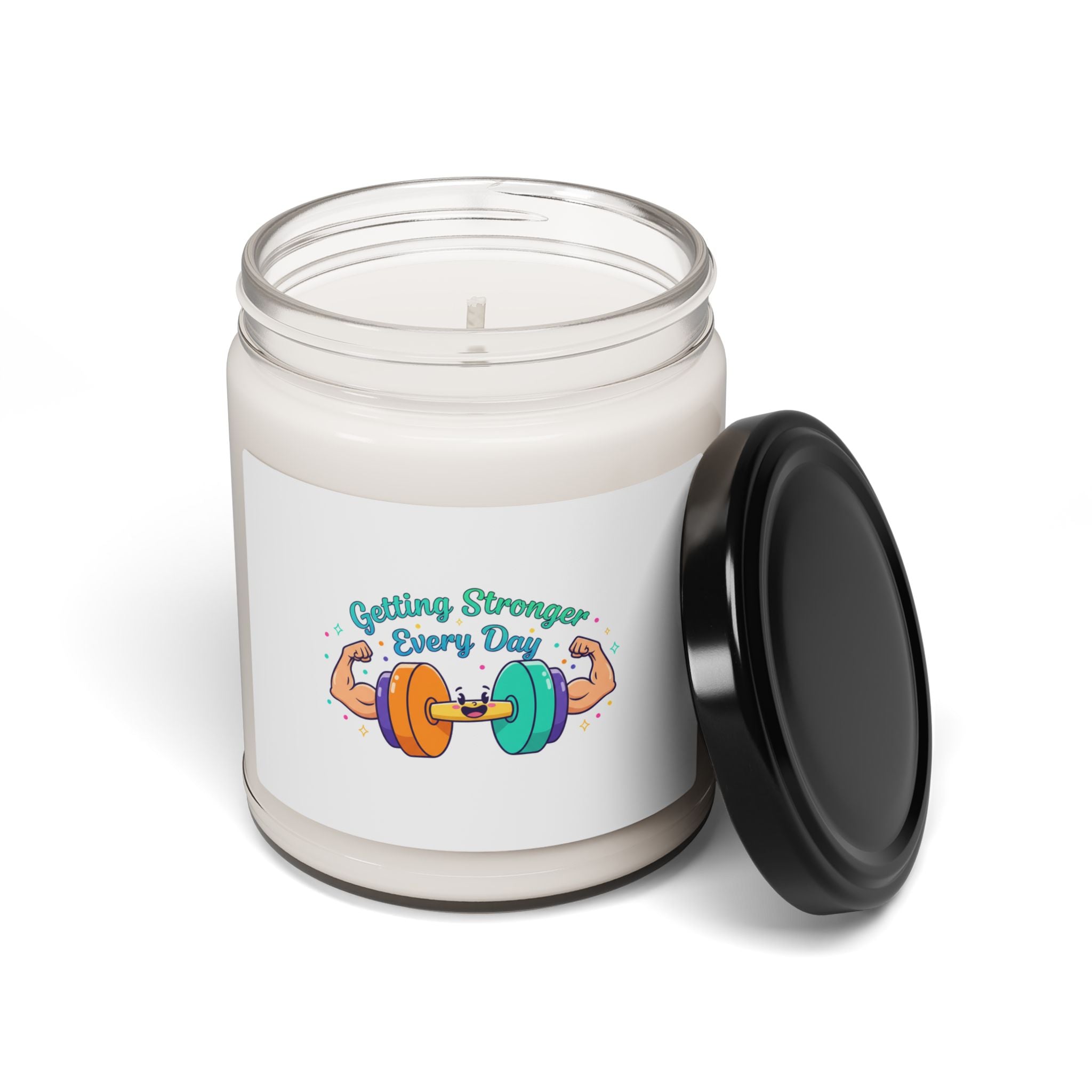 Getting Stronger Every Day Candle - Gymtimidation Start Small Motivation - Gym candle