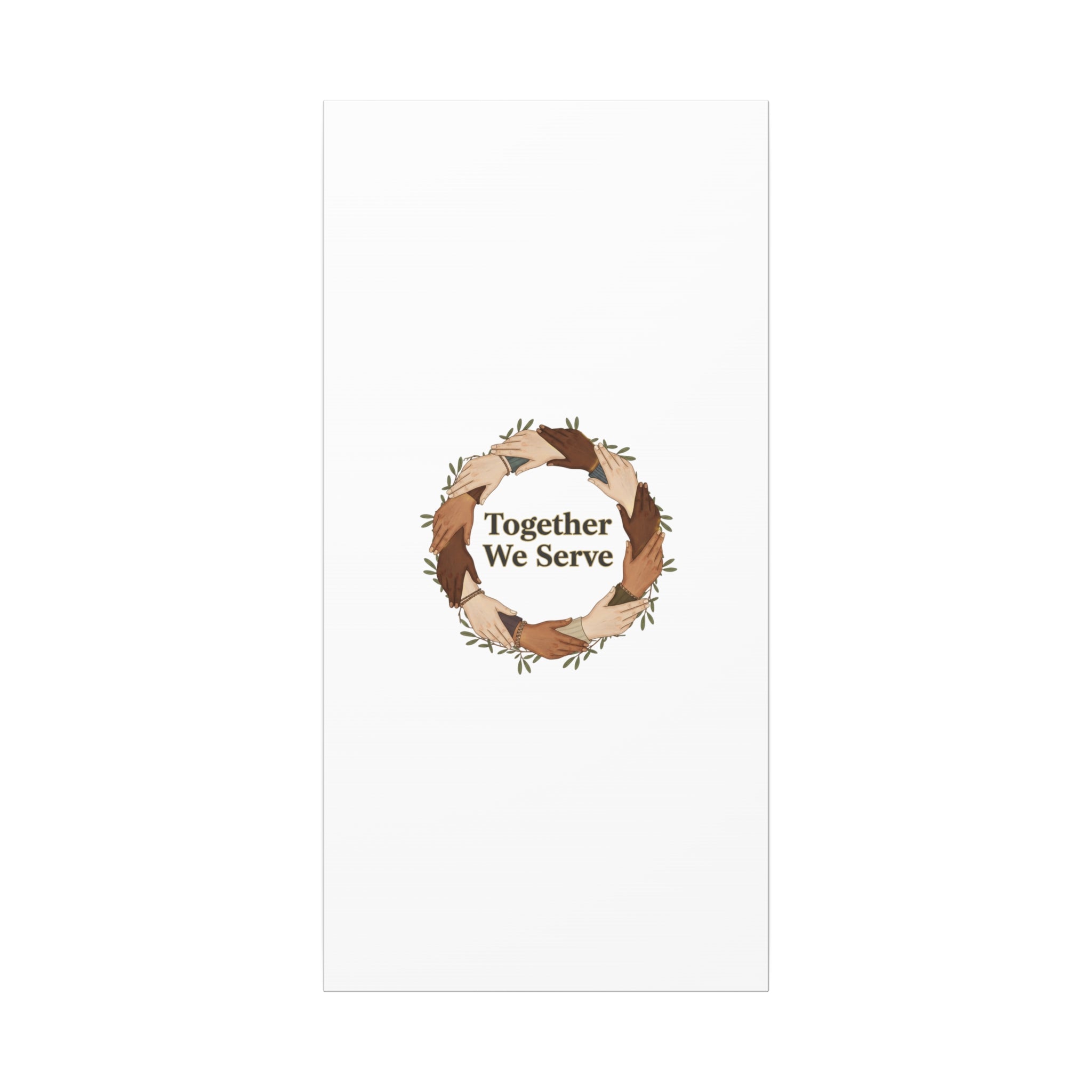 Together We Serve Canvas -  MLK Day of Service - unity poster - Community volunteer Canvas