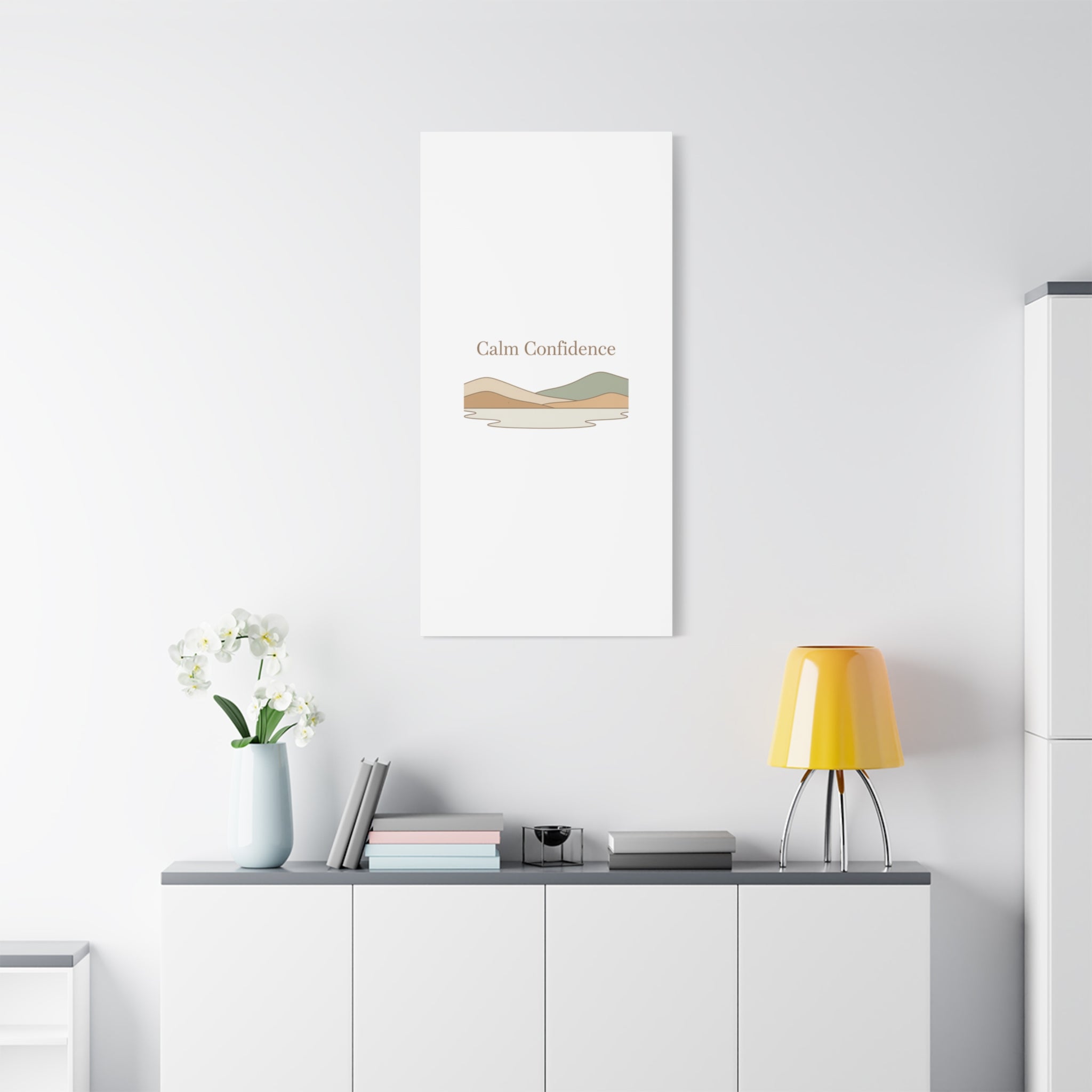 Calm Confidence minimalist landscape Canvas | quiet luxury, neutral minimalist