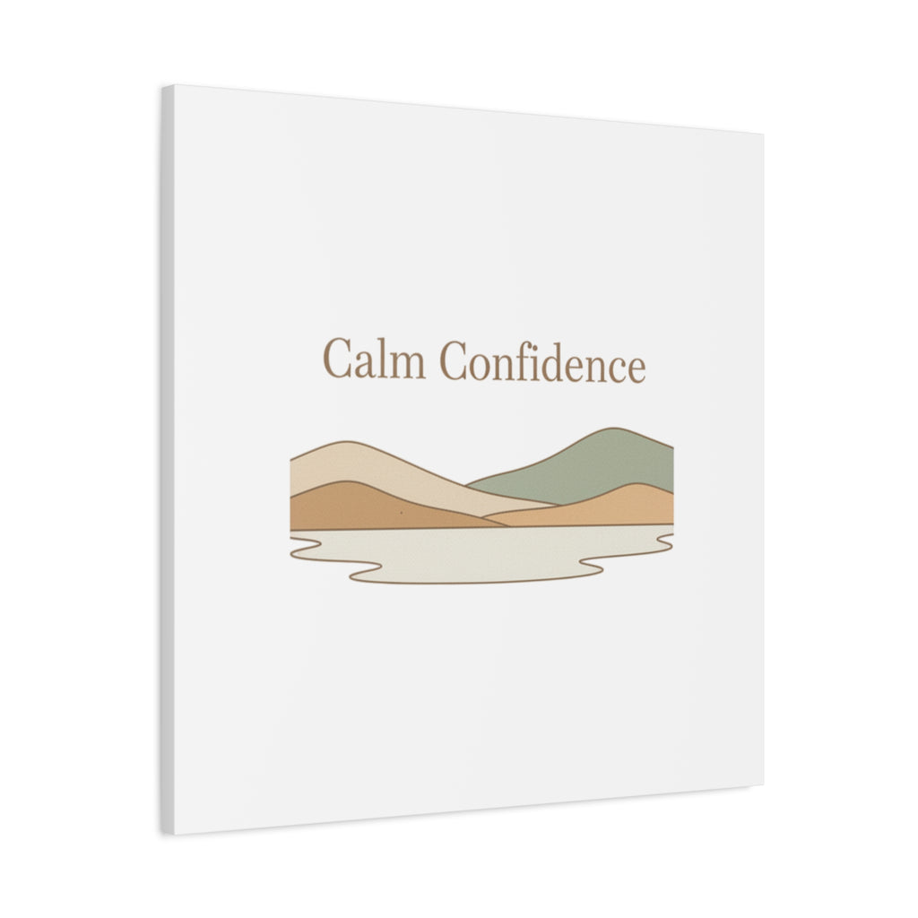 Calm Confidence minimalist landscape Canvas | quiet luxury, neutral minimalist