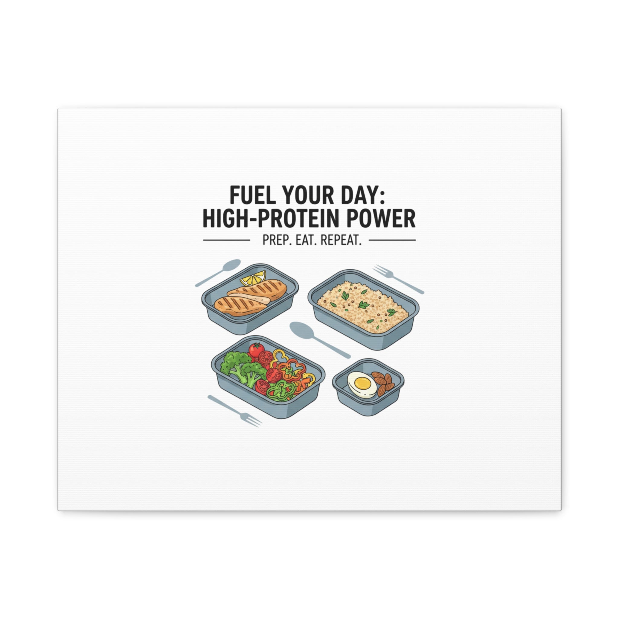 High-Protein Meal Prep Canvas | Fitness Food, Macro Icons