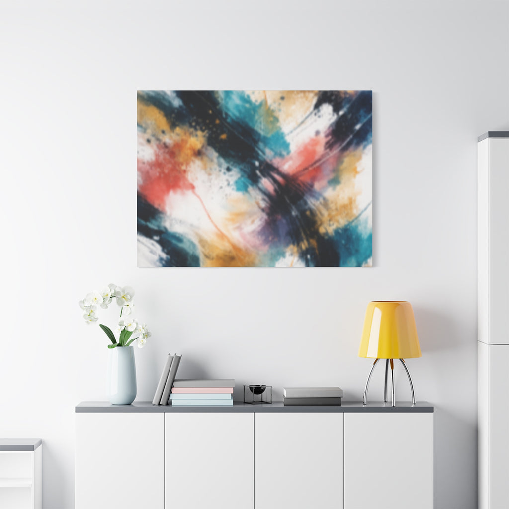 Abstract Color Splash Matte Canvas Print - Vibrant Modern Wall Art - Bedroom decor canvas