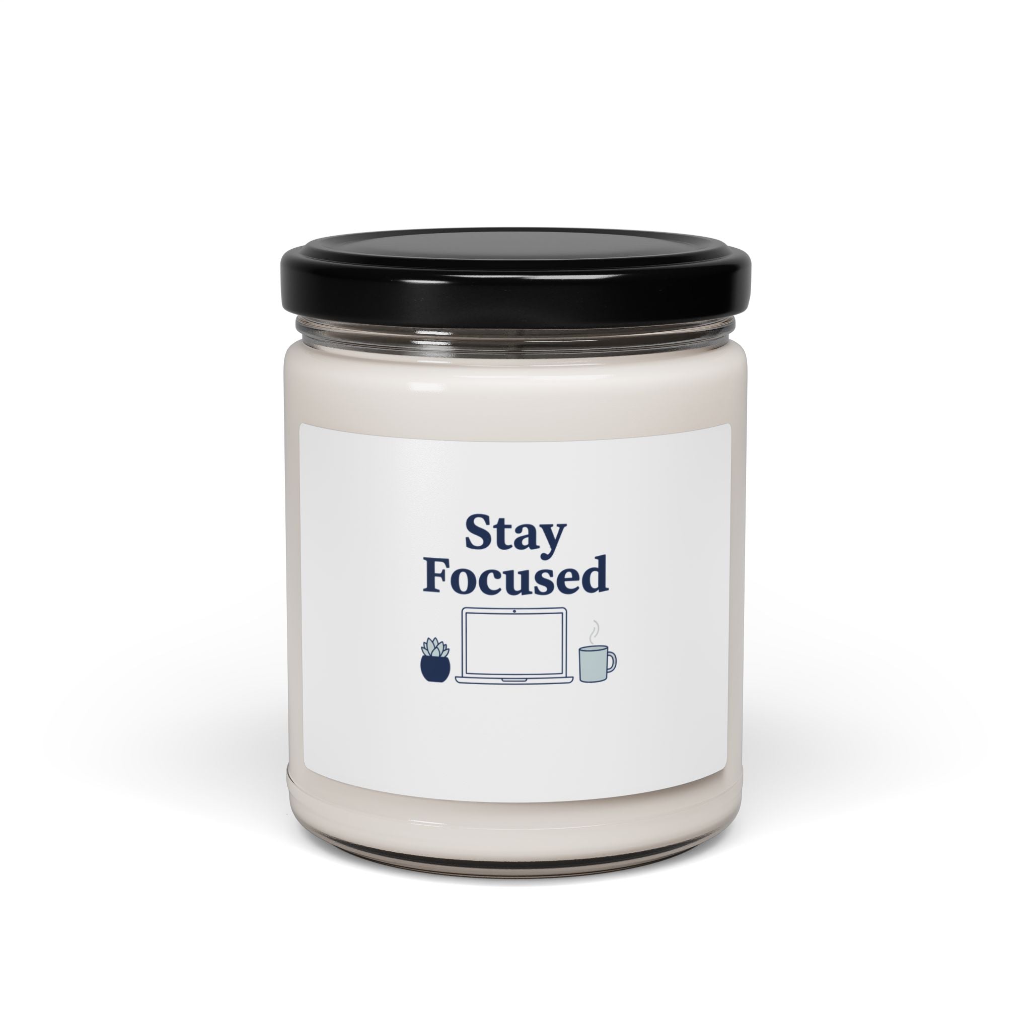 Stay Focused Candle | Soy Scented Jar, WFH Focus Mode Desk Accessory