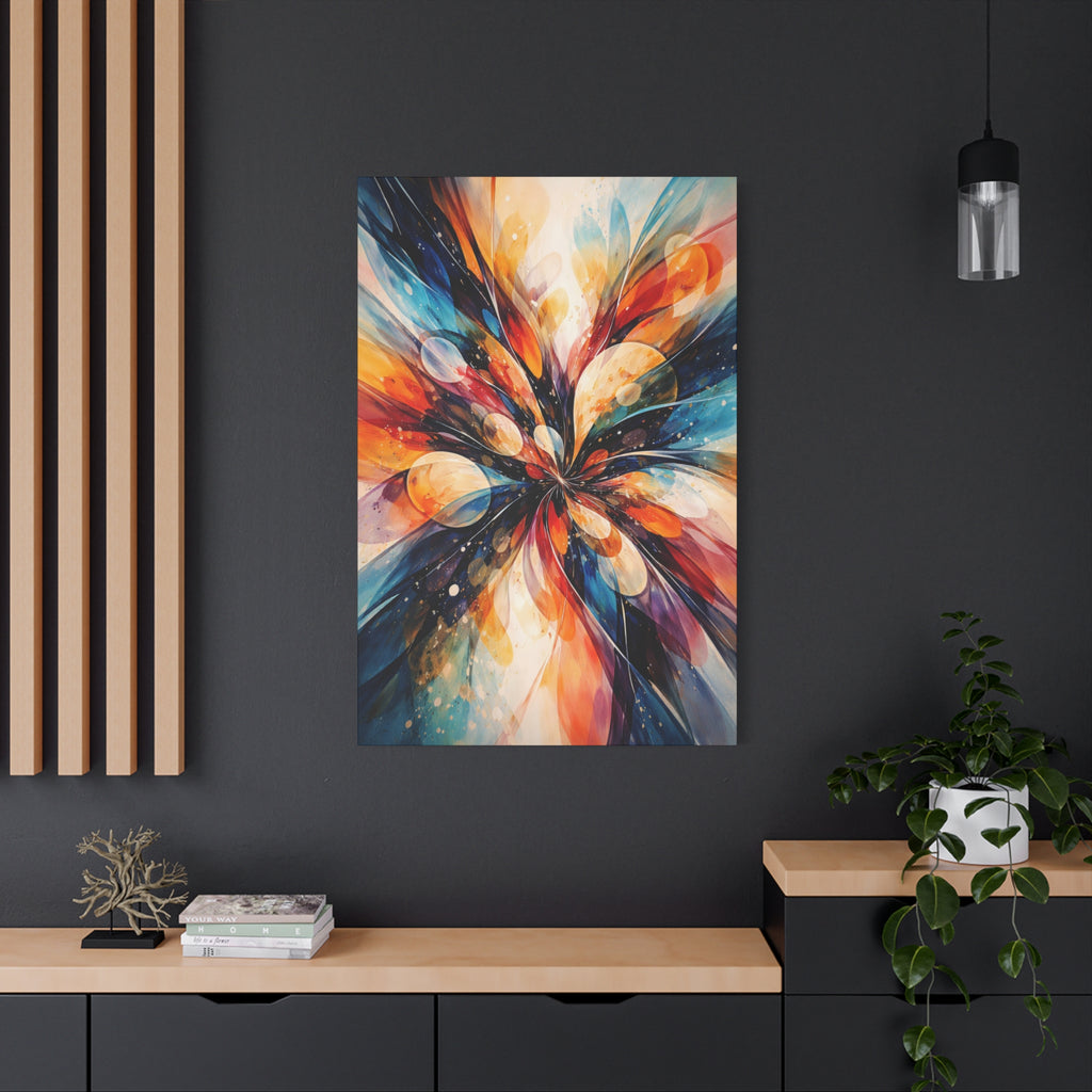 Colorful Abstract Wall Art Canvas – Modern Vibrant Home Decor Painting - Matte Canvas Stretched, 1.25"