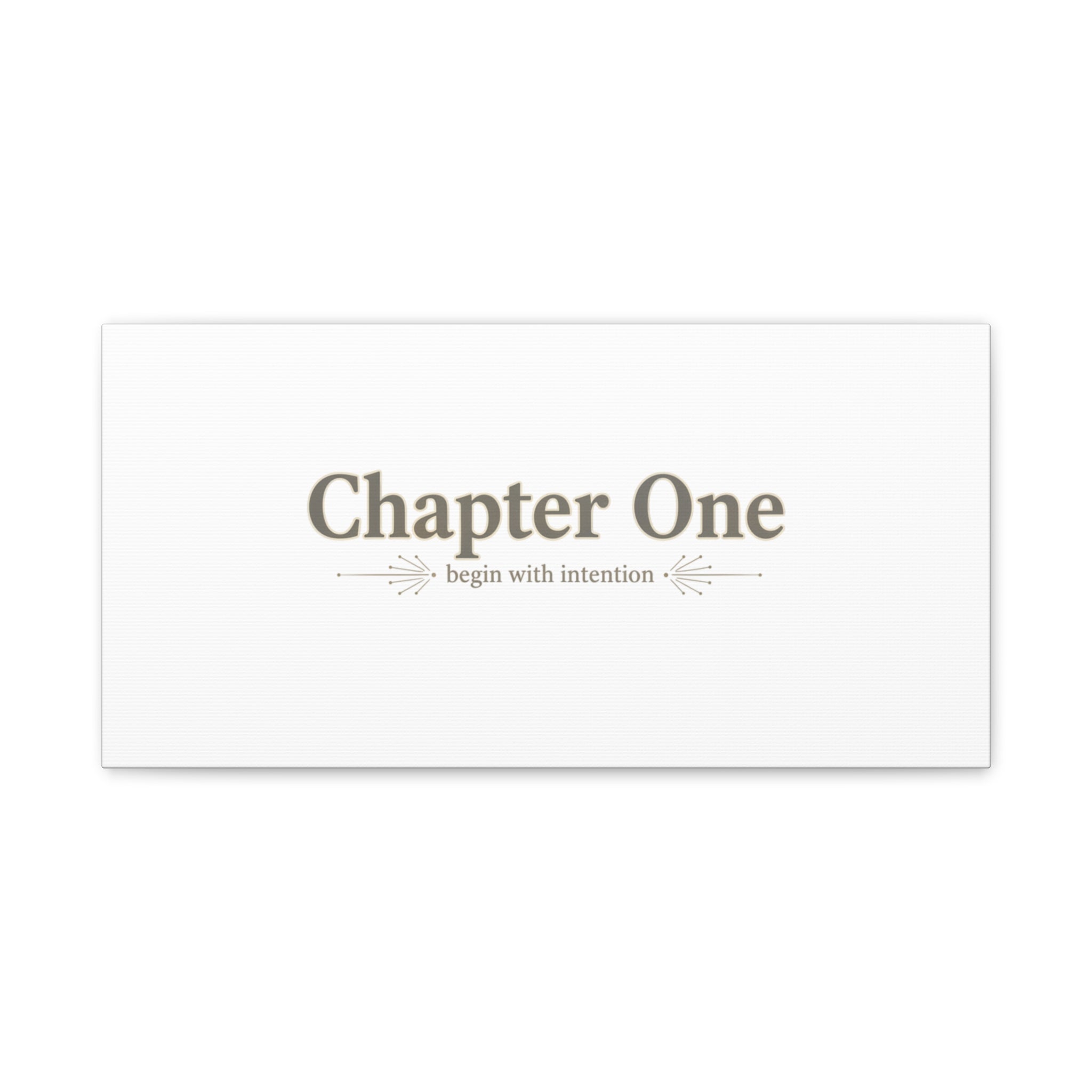 Chapter One Typography Canvas - Retro Serif Literary Aesthetic - Bookish and typography - Minimal Text canvas