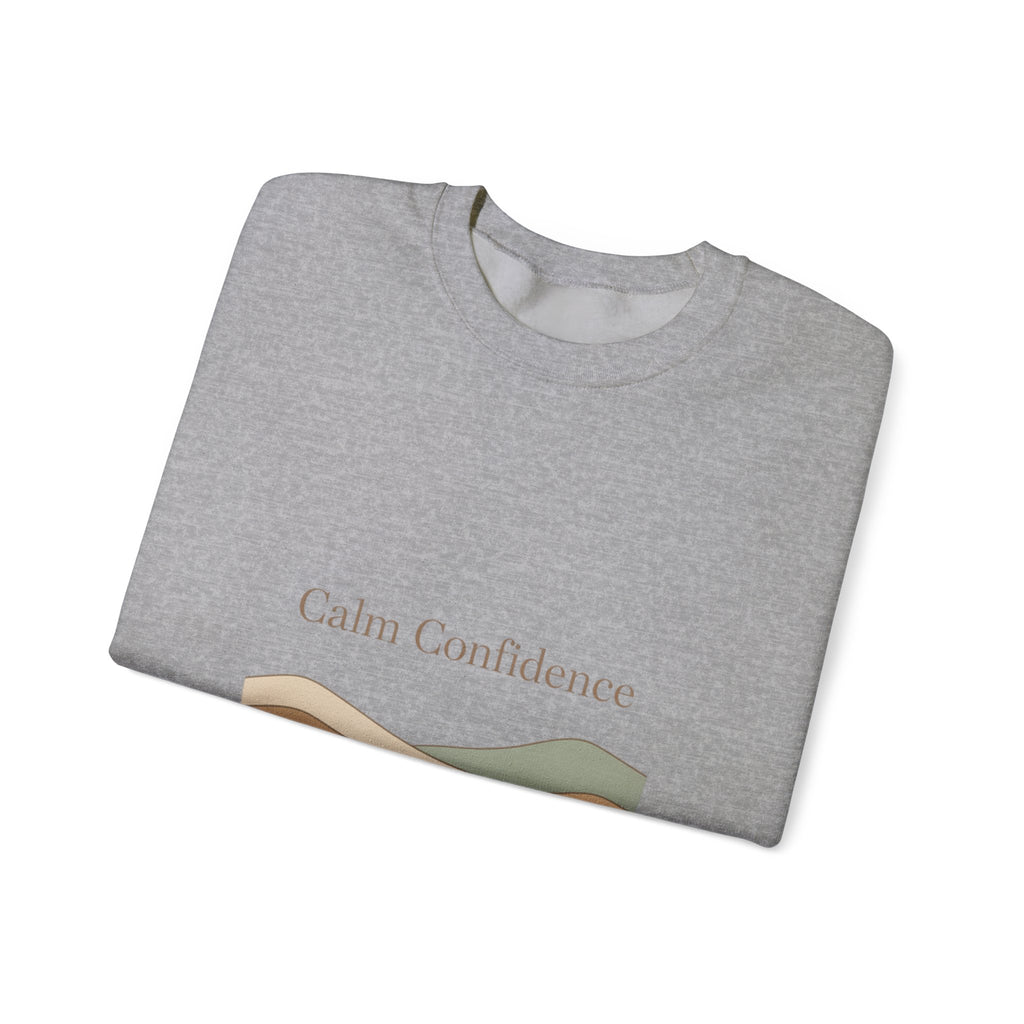 Calm Confidence minimalist landscape Crewneck Sweatshirt | quiet luxury, neutral minimalist