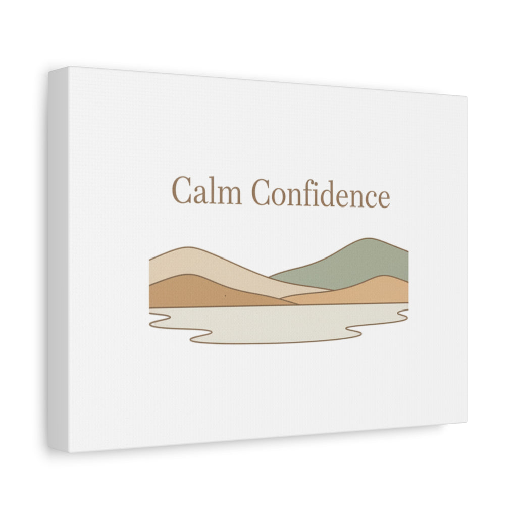 Calm Confidence minimalist landscape Canvas | quiet luxury, neutral minimalist