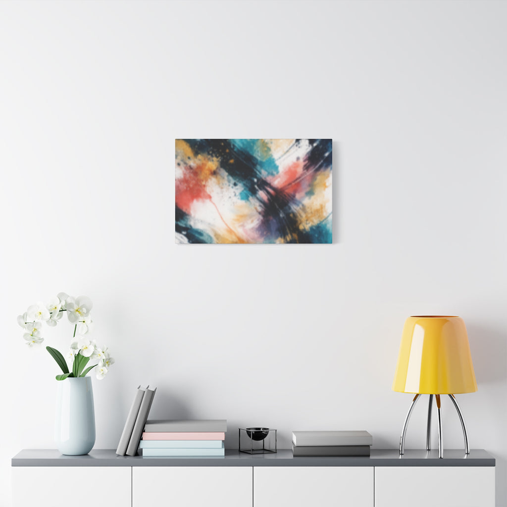 Abstract Color Splash Matte Canvas Print - Vibrant Modern Wall Art - Bedroom decor canvas