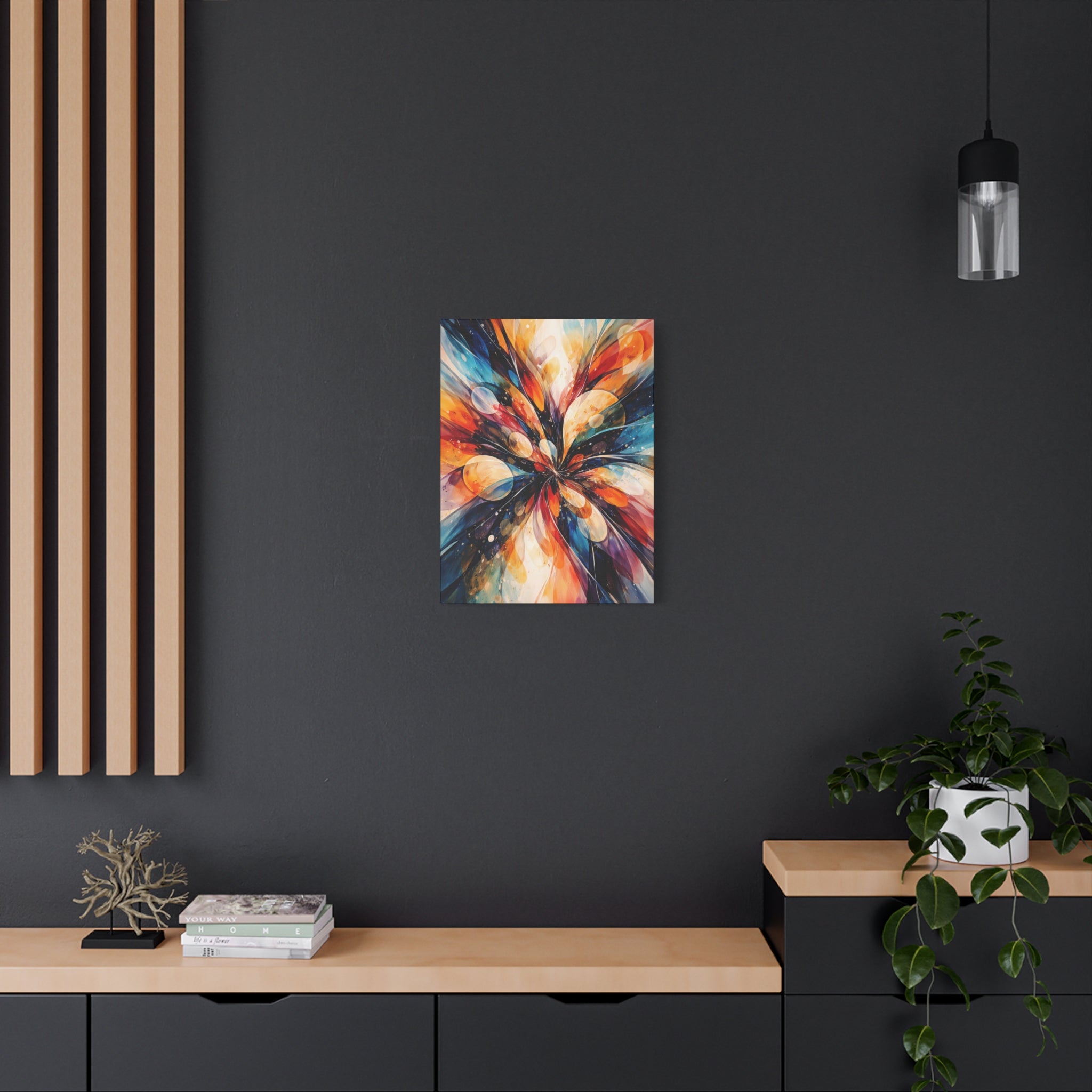 Colorful Abstract Wall Art Canvas – Modern Vibrant Home Decor Painting - Matte Canvas Stretched, 1.25"