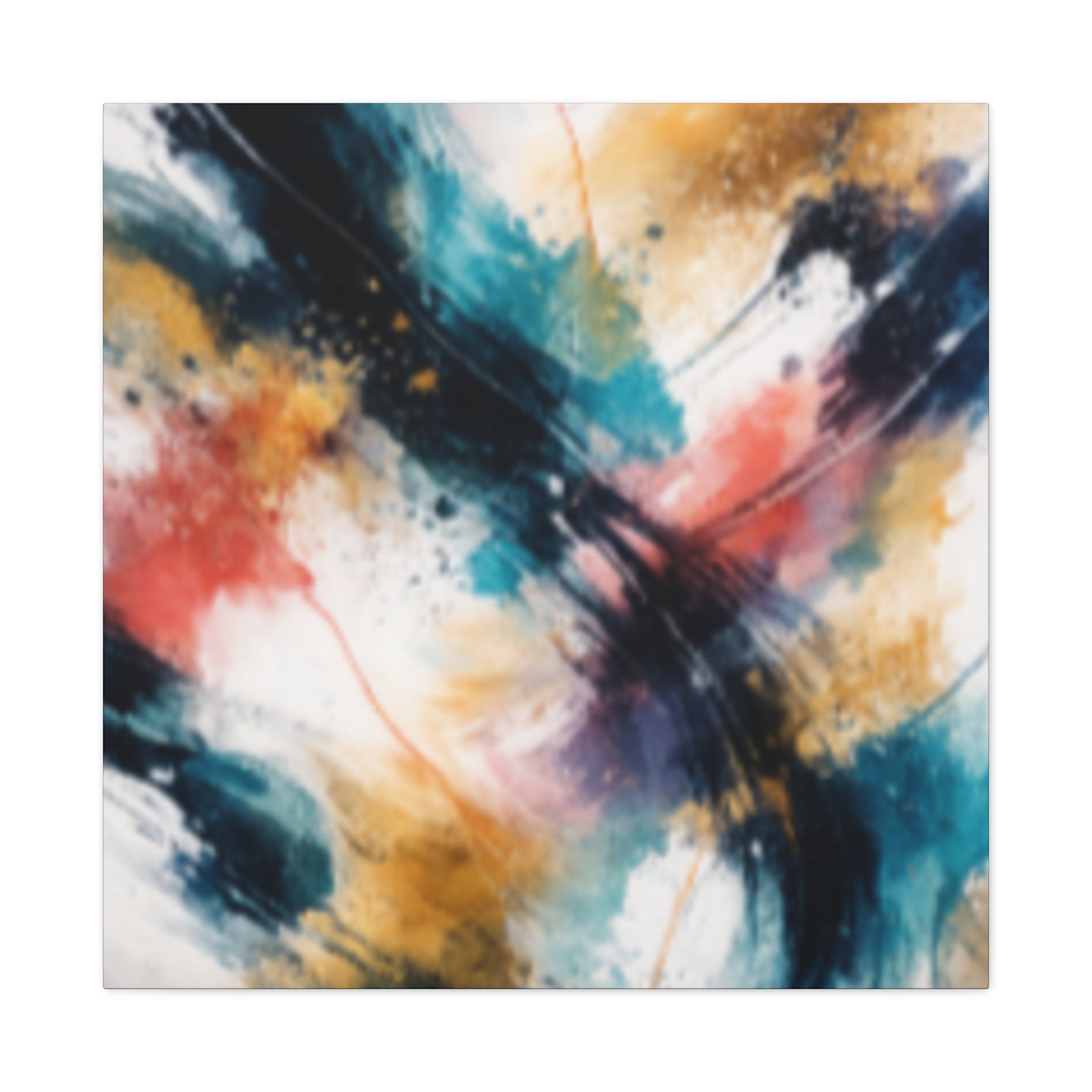 Abstract Color Splash Matte Canvas Print - Vibrant Modern Wall Art - Bedroom decor canvas