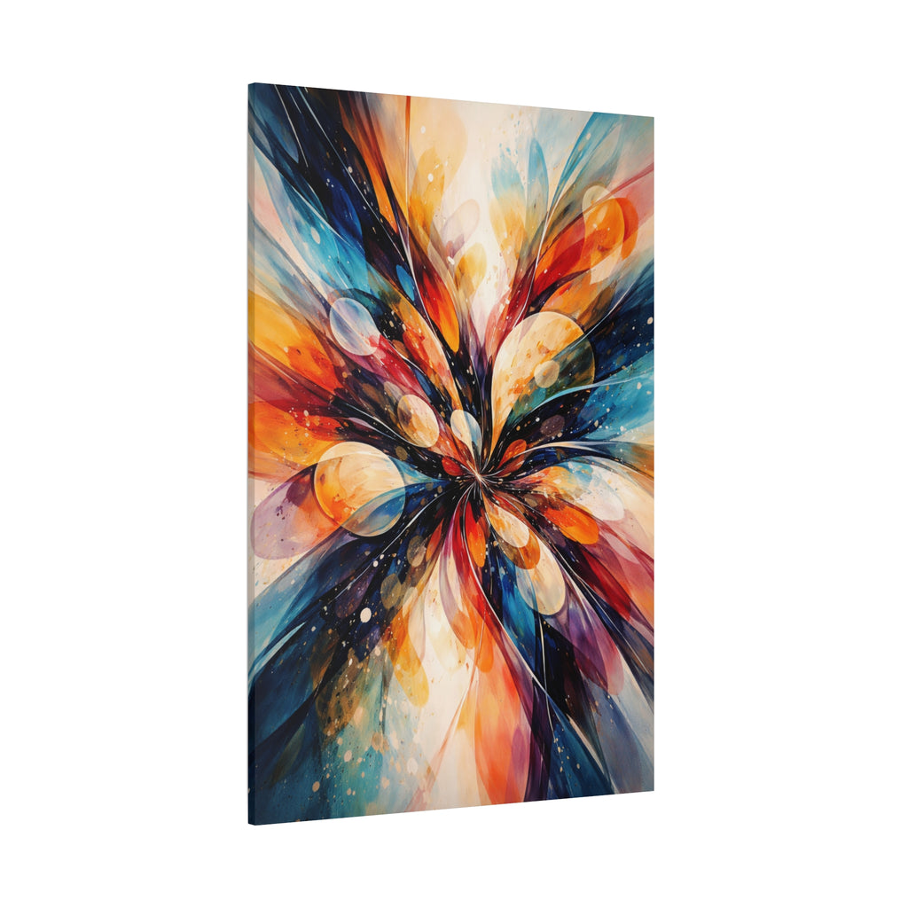 Colorful Abstract Wall Art Canvas – Modern Vibrant Home Decor Painting - Matte Canvas Stretched, 1.25"