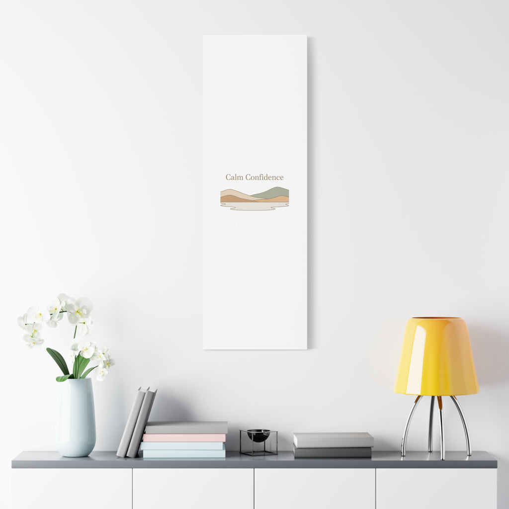Calm Confidence minimalist landscape Canvas | quiet luxury, neutral minimalist