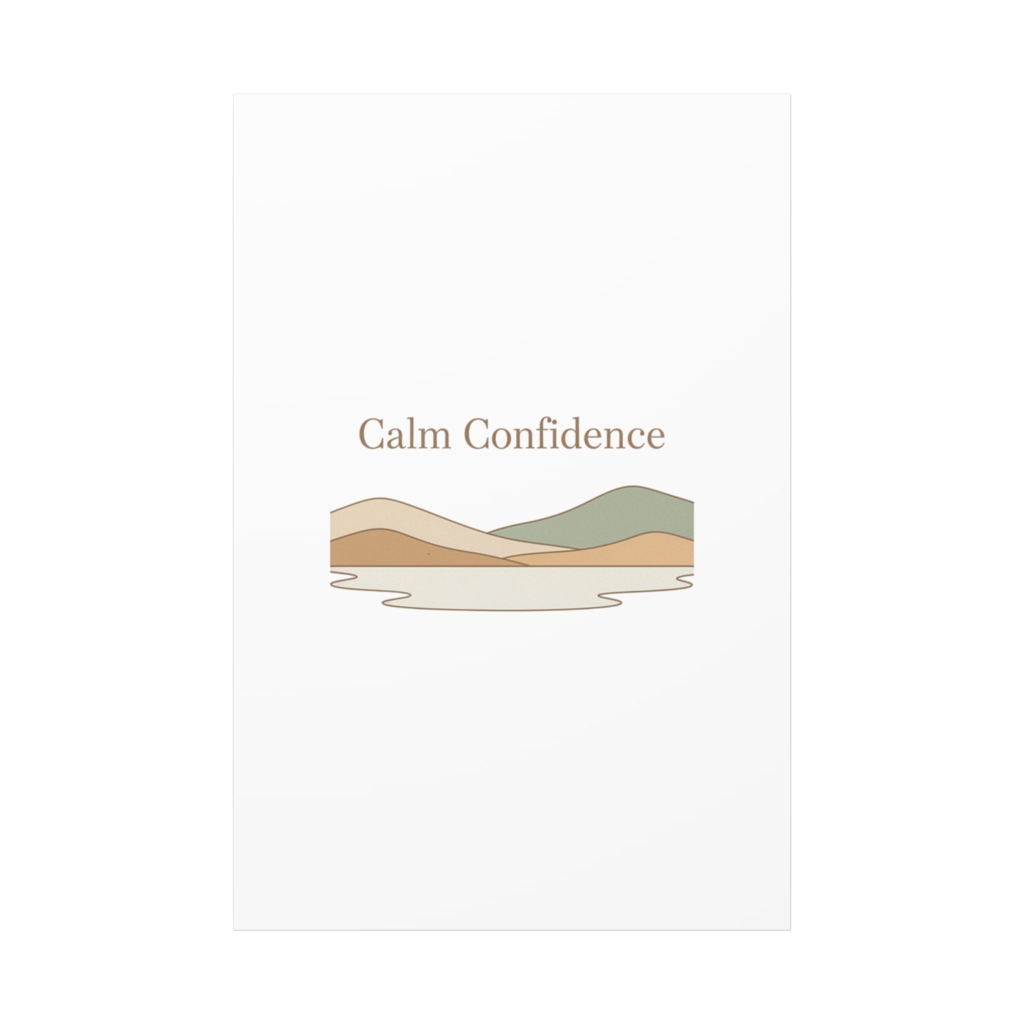 Calm Confidence minimalist landscape Canvas | quiet luxury, neutral minimalist