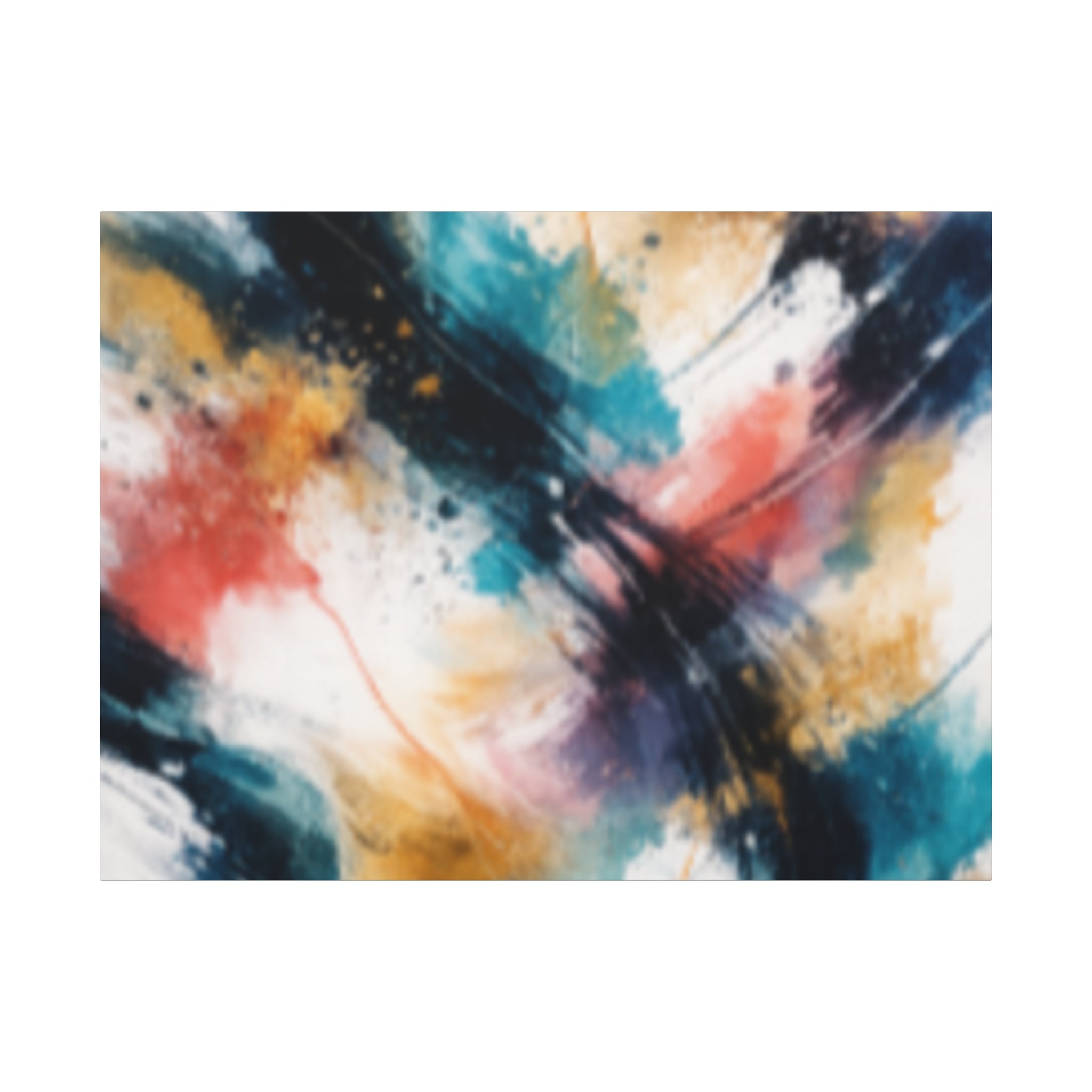 Abstract Color Splash Matte Canvas Print - Vibrant Modern Wall Art - Bedroom decor canvas