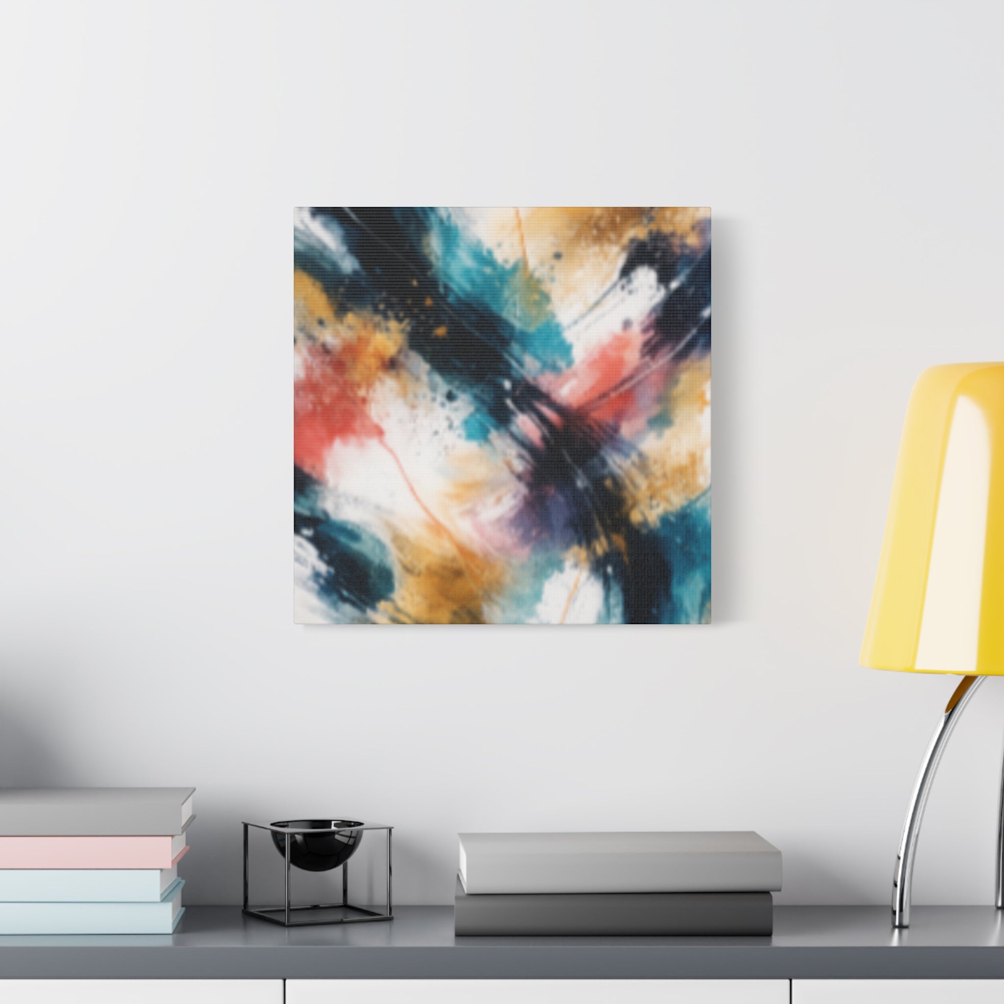 Abstract Color Splash Matte Canvas Print - Vibrant Modern Wall Art - Bedroom decor canvas