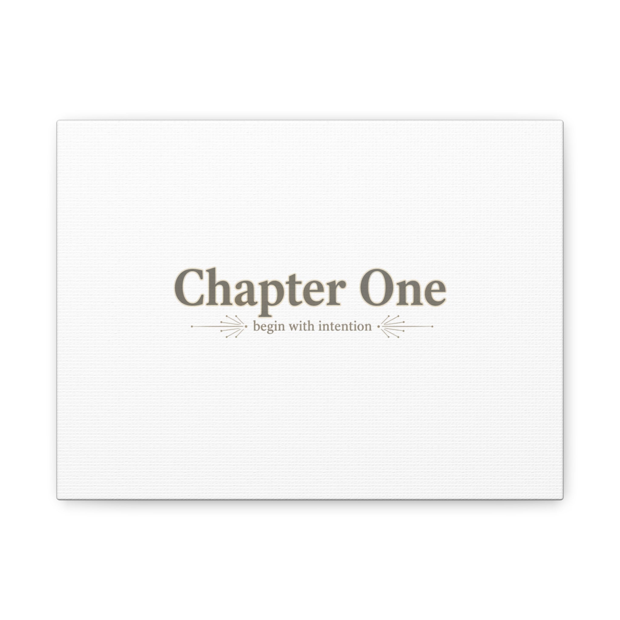 Chapter One Typography Canvas - Retro Serif Literary Aesthetic - Bookish and typography - Minimal Text canvas
