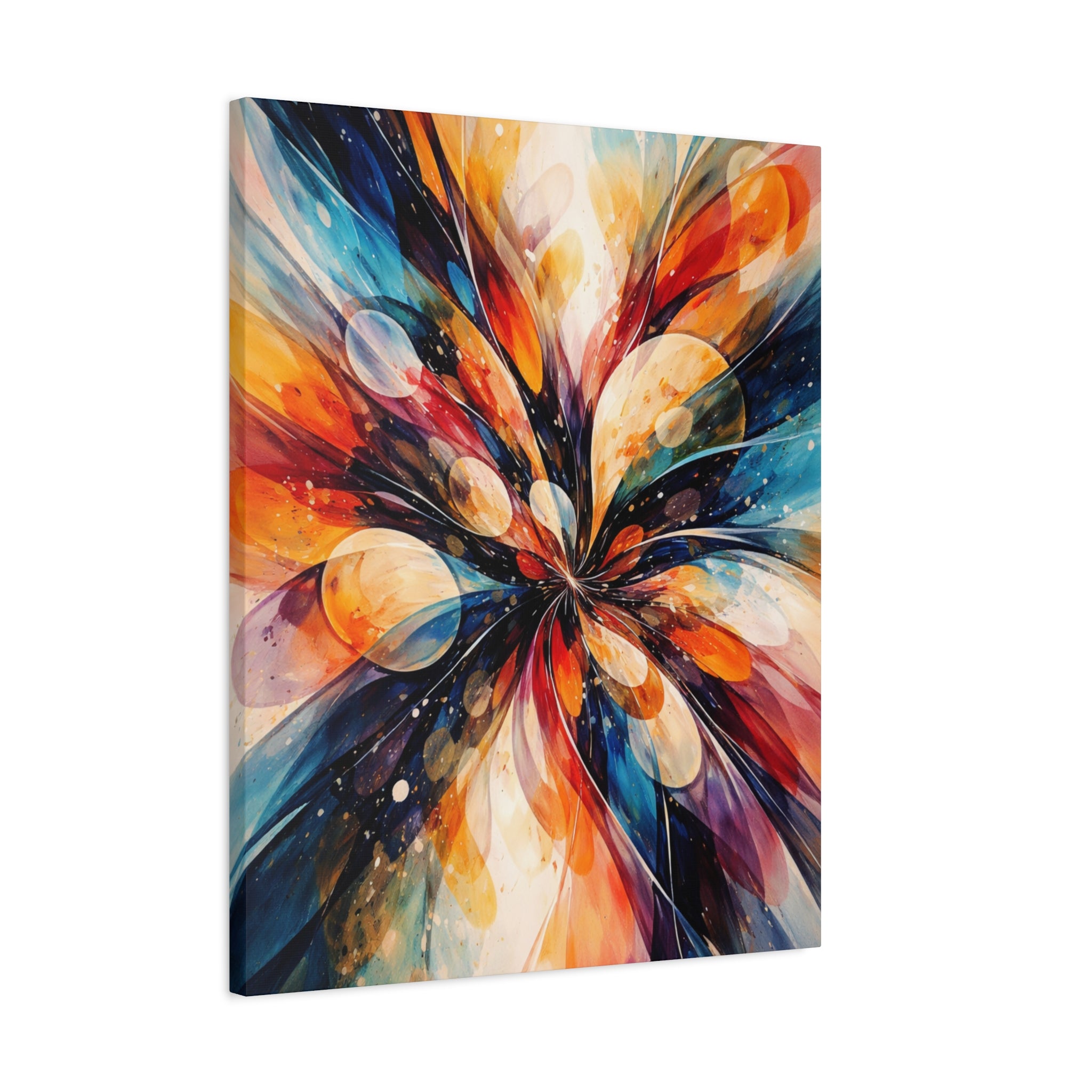 Colorful Abstract Wall Art Canvas – Modern Vibrant Home Decor Painting - Matte Canvas Stretched, 1.25"