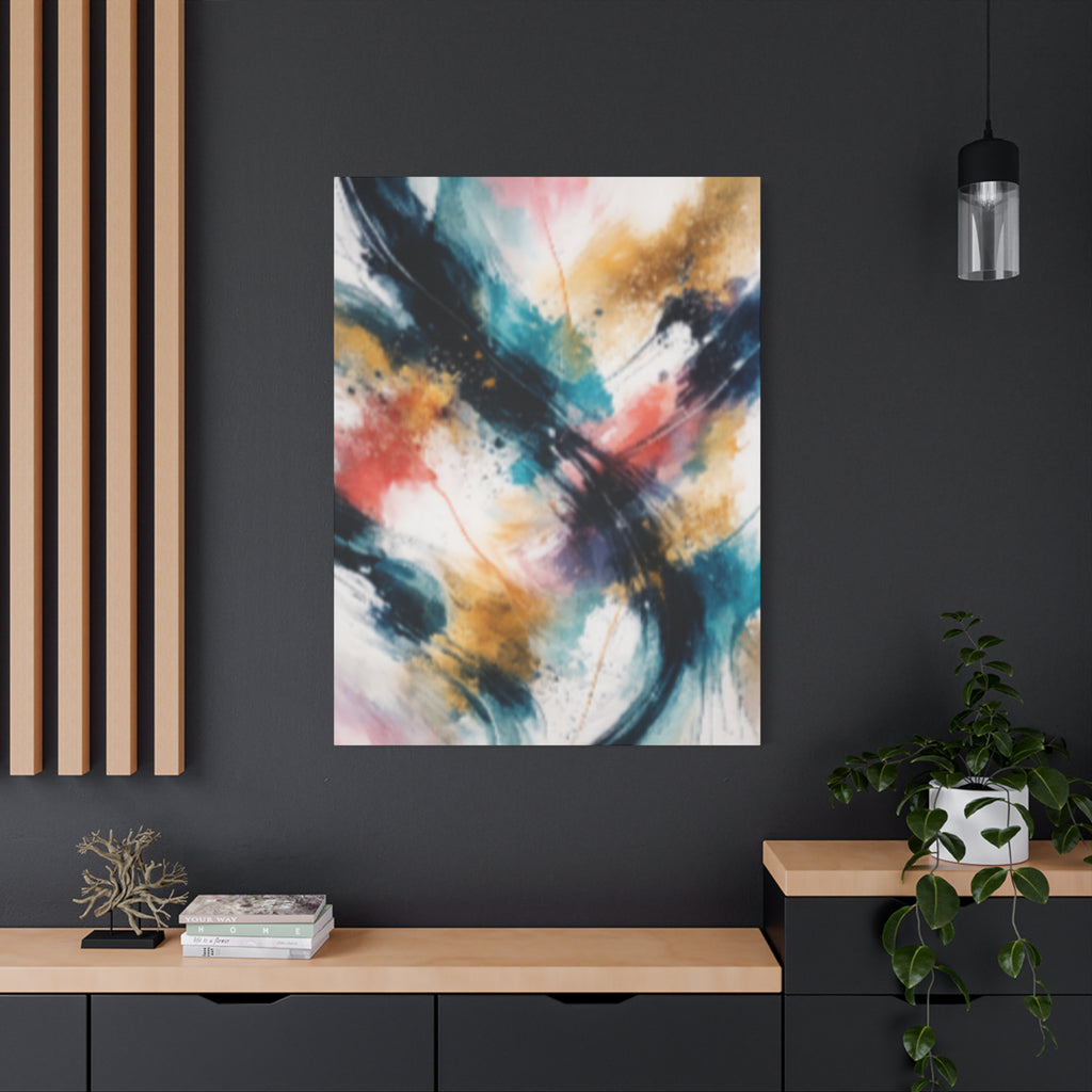 Abstract Color Splash Matte Canvas Print - Vibrant Modern Wall Art - Bedroom decor canvas