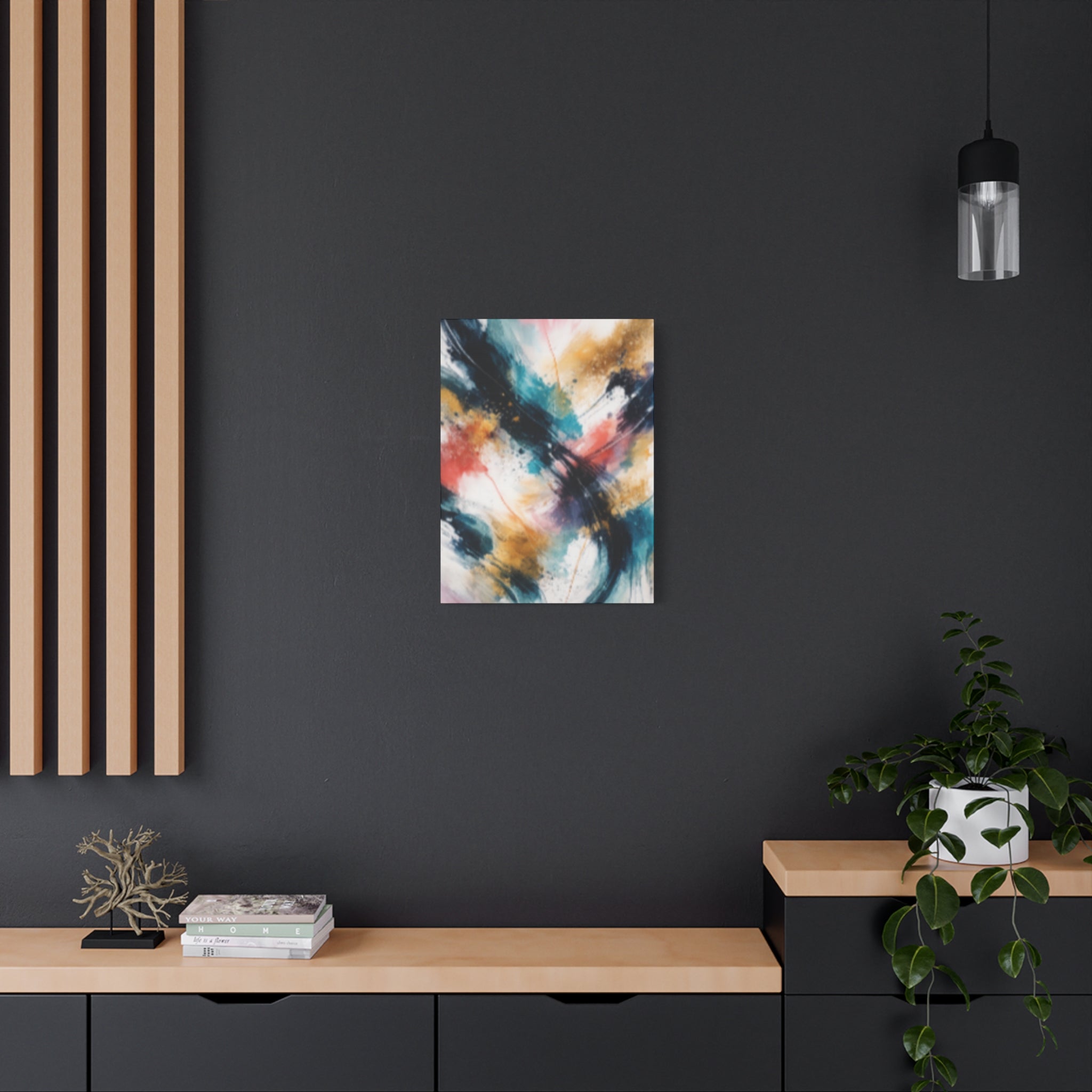 Abstract Color Splash Matte Canvas Print - Vibrant Modern Wall Art - Bedroom decor canvas