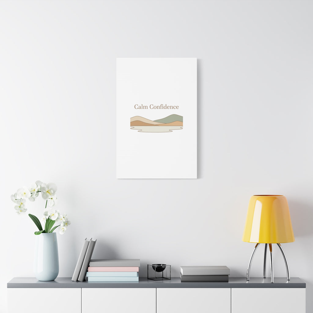 Calm Confidence minimalist landscape Canvas | quiet luxury, neutral minimalist